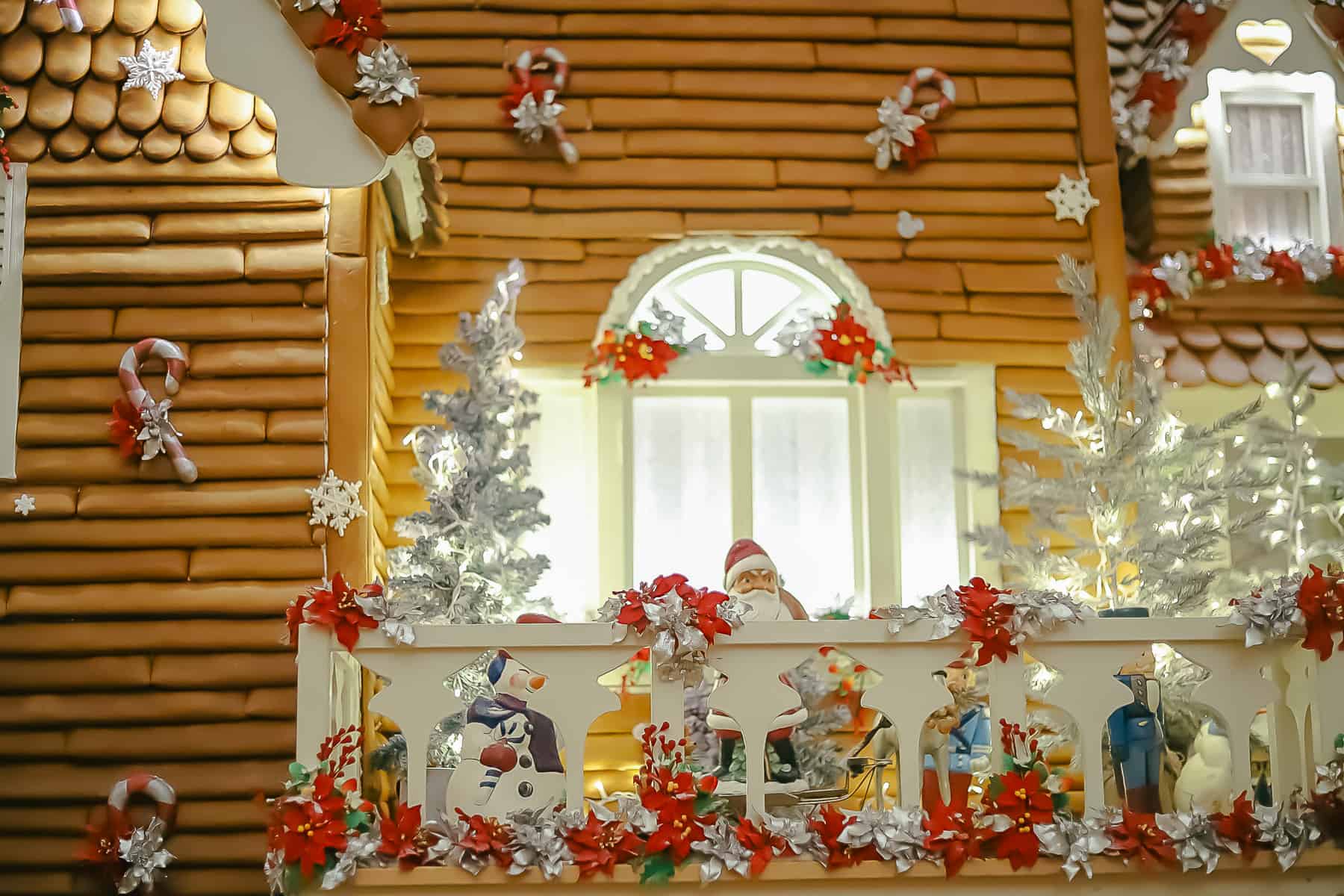 decorations on one of the porches with Snowmen, Nutcrackers, and other figurines