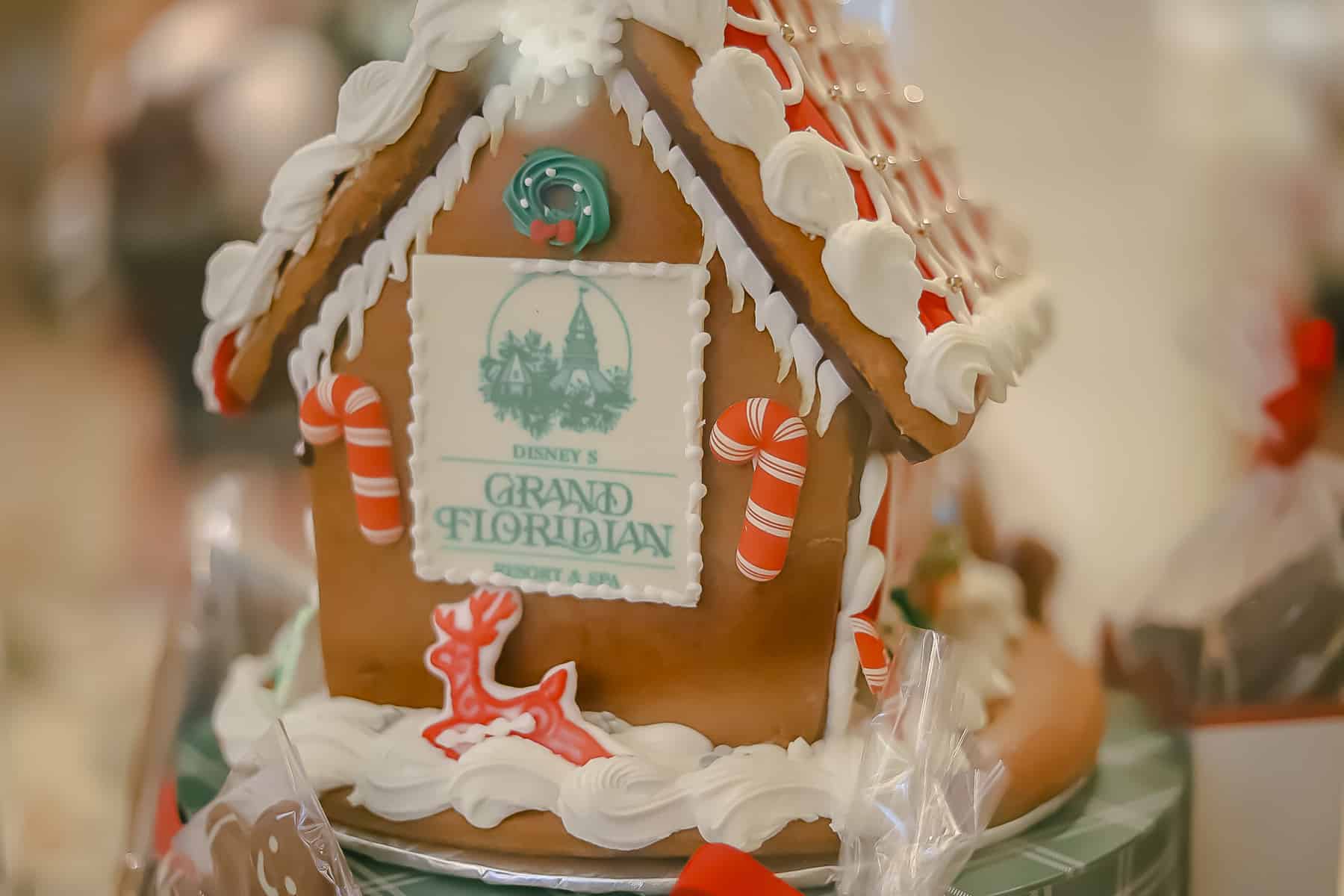 Gingerbread House that's available for purchase with the Grand Floridian Resort and Spa logo. 