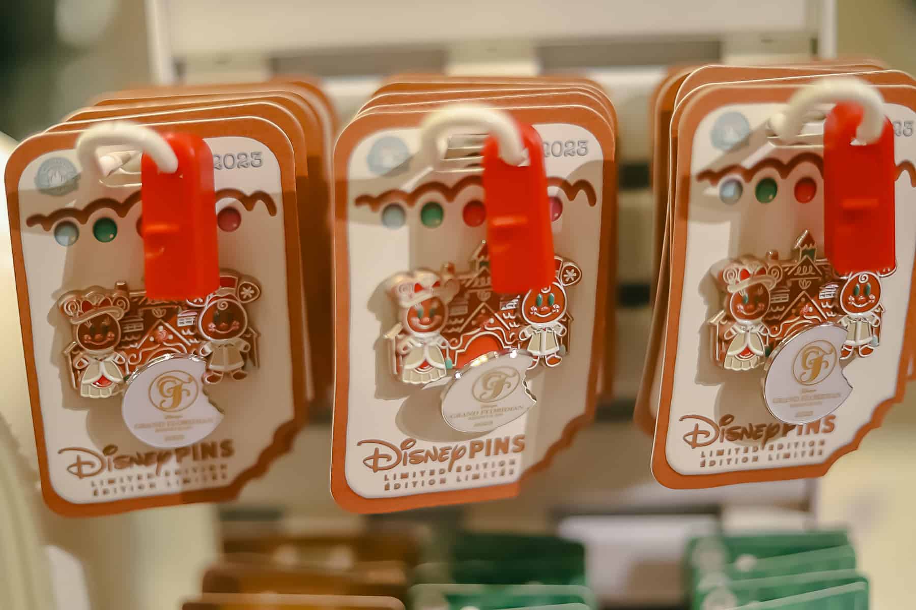 2023 gingerbread house collectible pin sets at Grand Floridian 