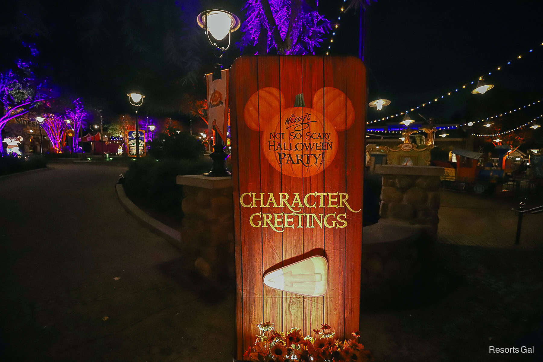 Mickey's Not So Scary Halloween Party Character Greeting Signage 