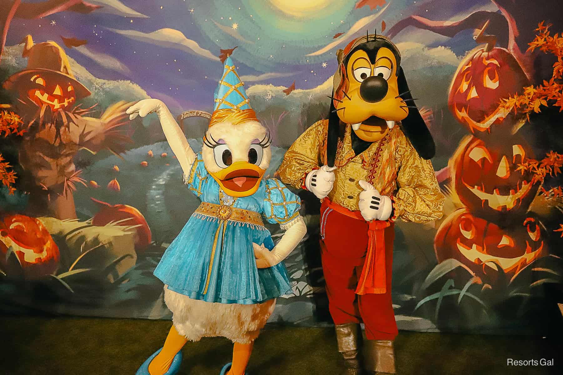 Goofy and Daisy at the Halloween Party in 2025
