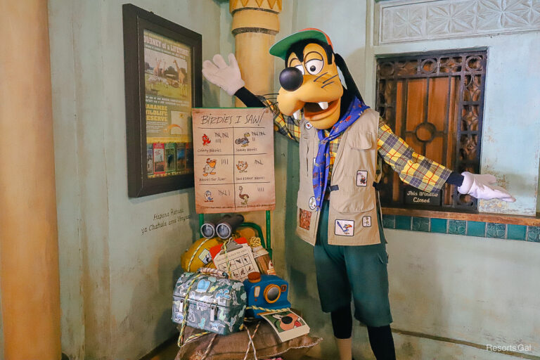 Meet Goofy at the Harambe Train Station at Disney’s Animal Kingdom