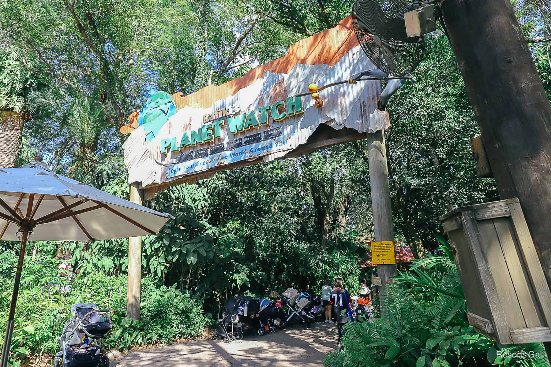 the signage for Rafiki's Planet Watch