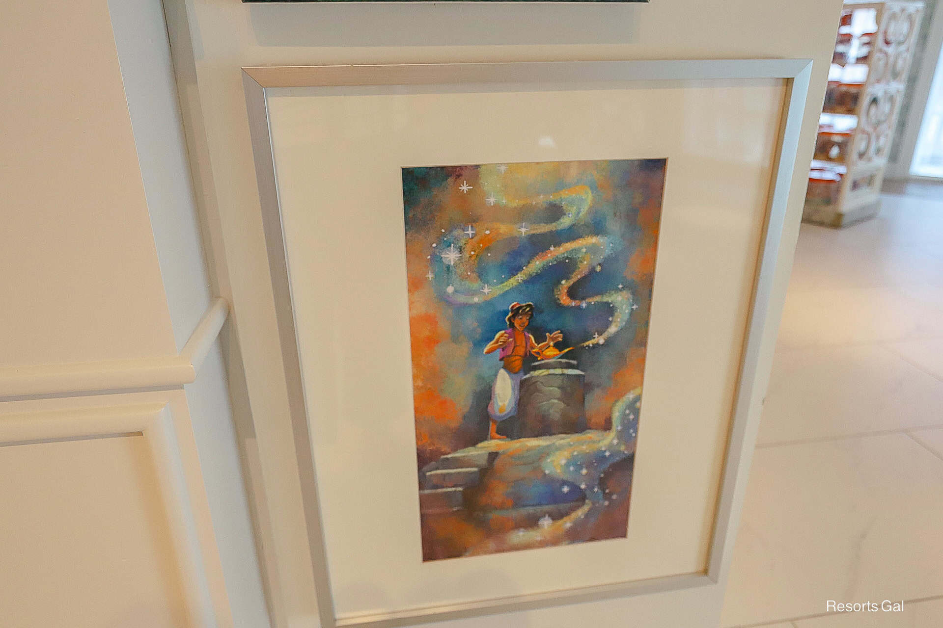 a painting of Aladdin with the magic lamp