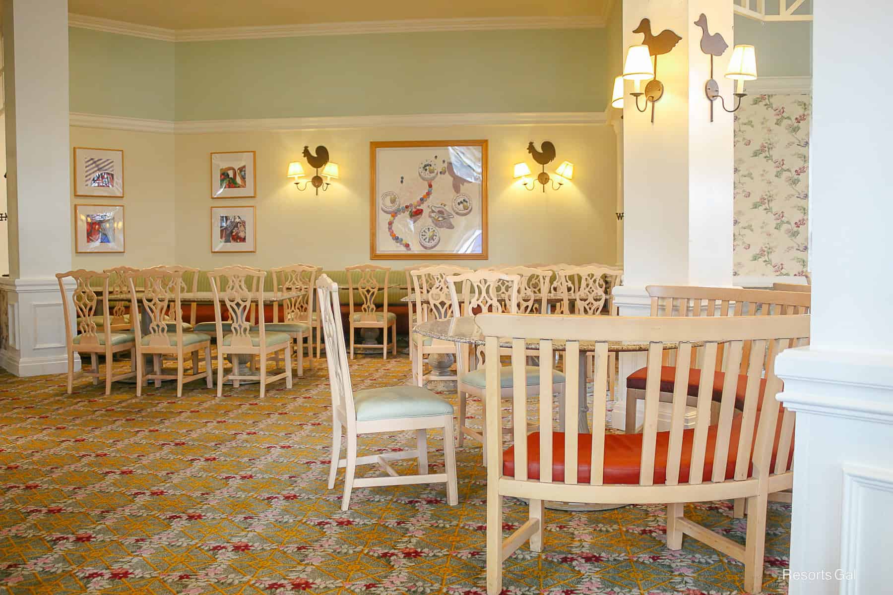 an interior dining area inside Grand Floridian Cafe 