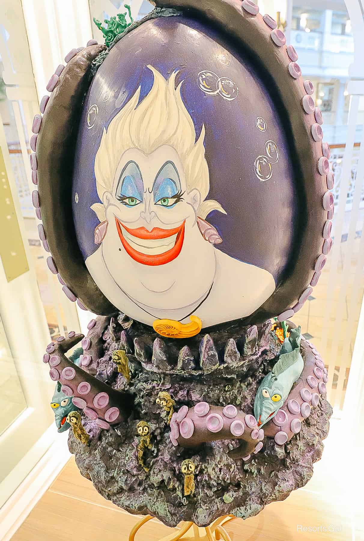 Ursula on the back of the Easter Egg