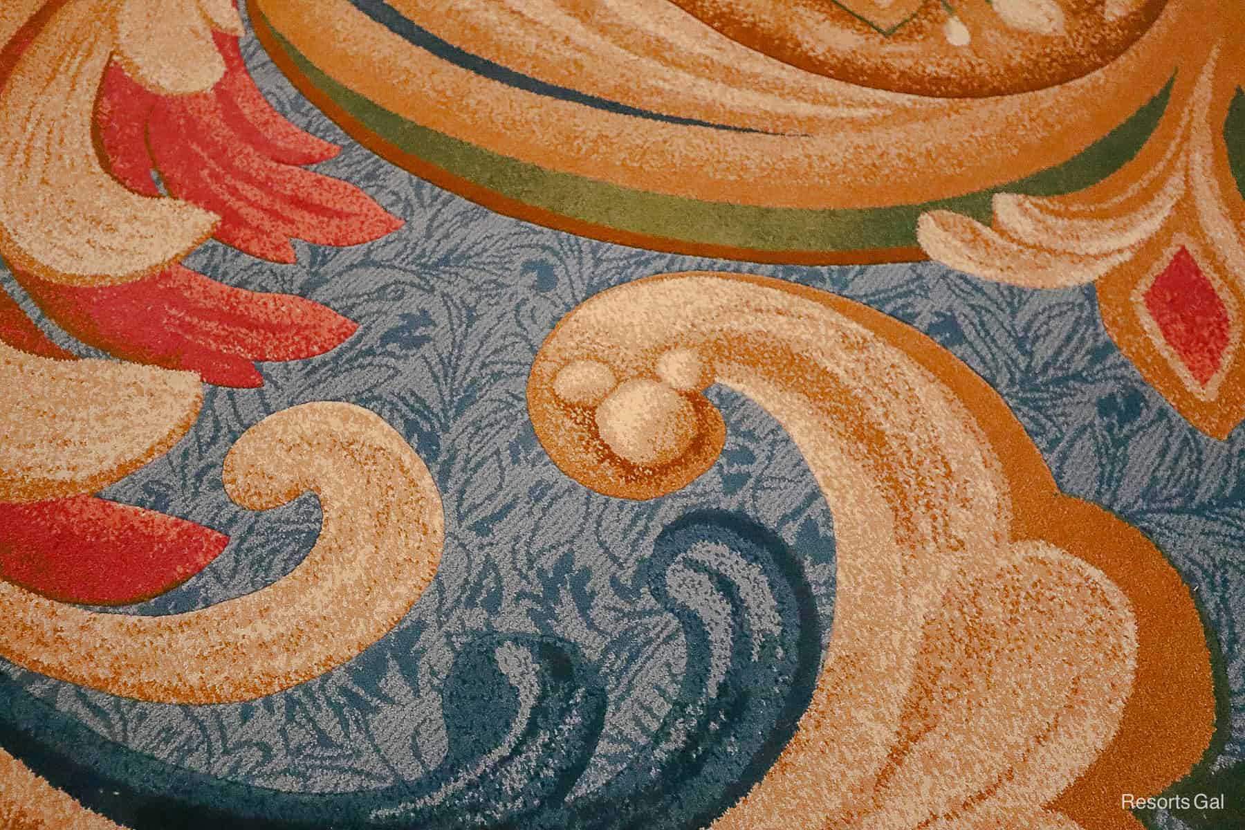 a hidden Mickey in the new Grand Floridian carpet 