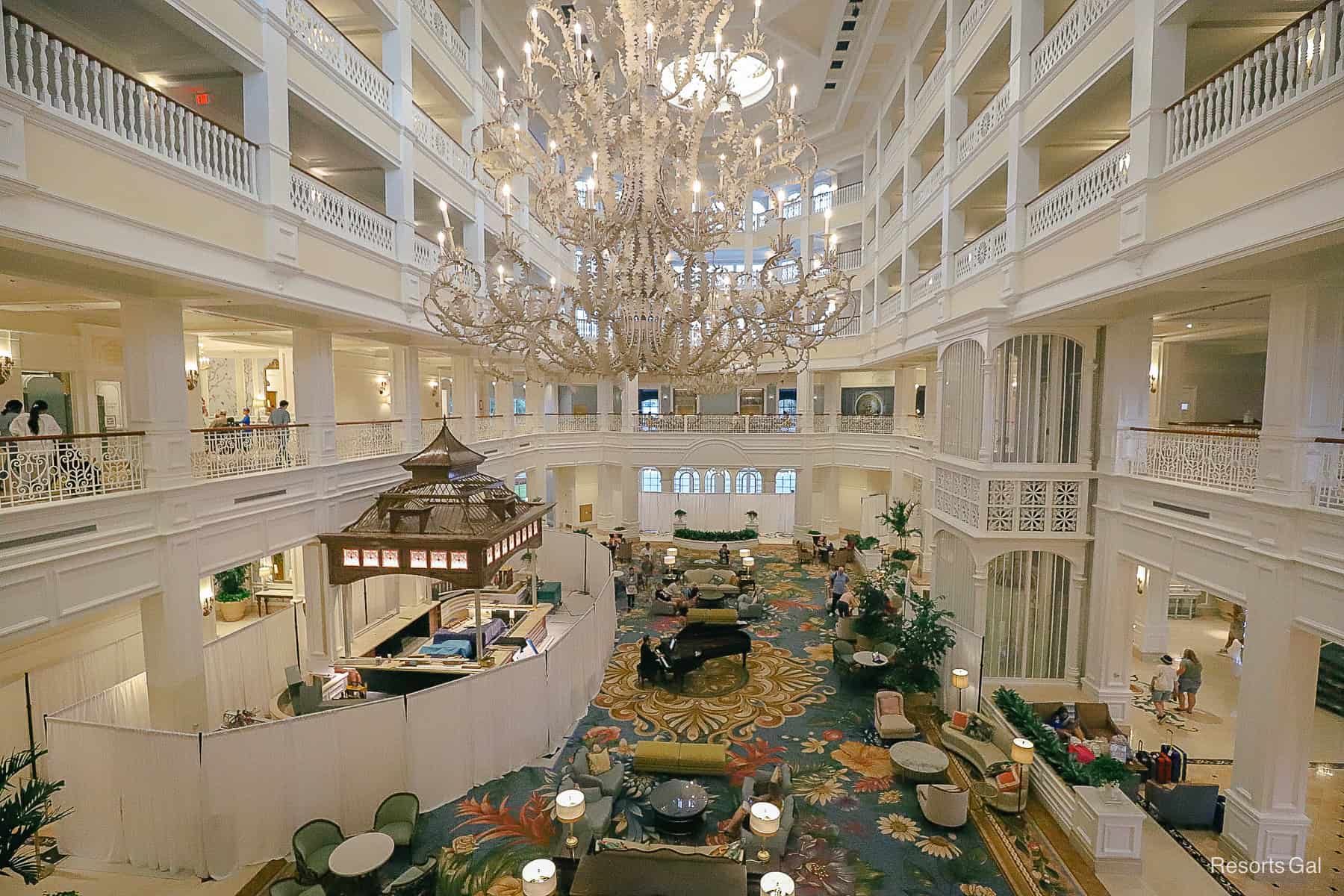 a view of the lobby from the resort's 2nd floor 