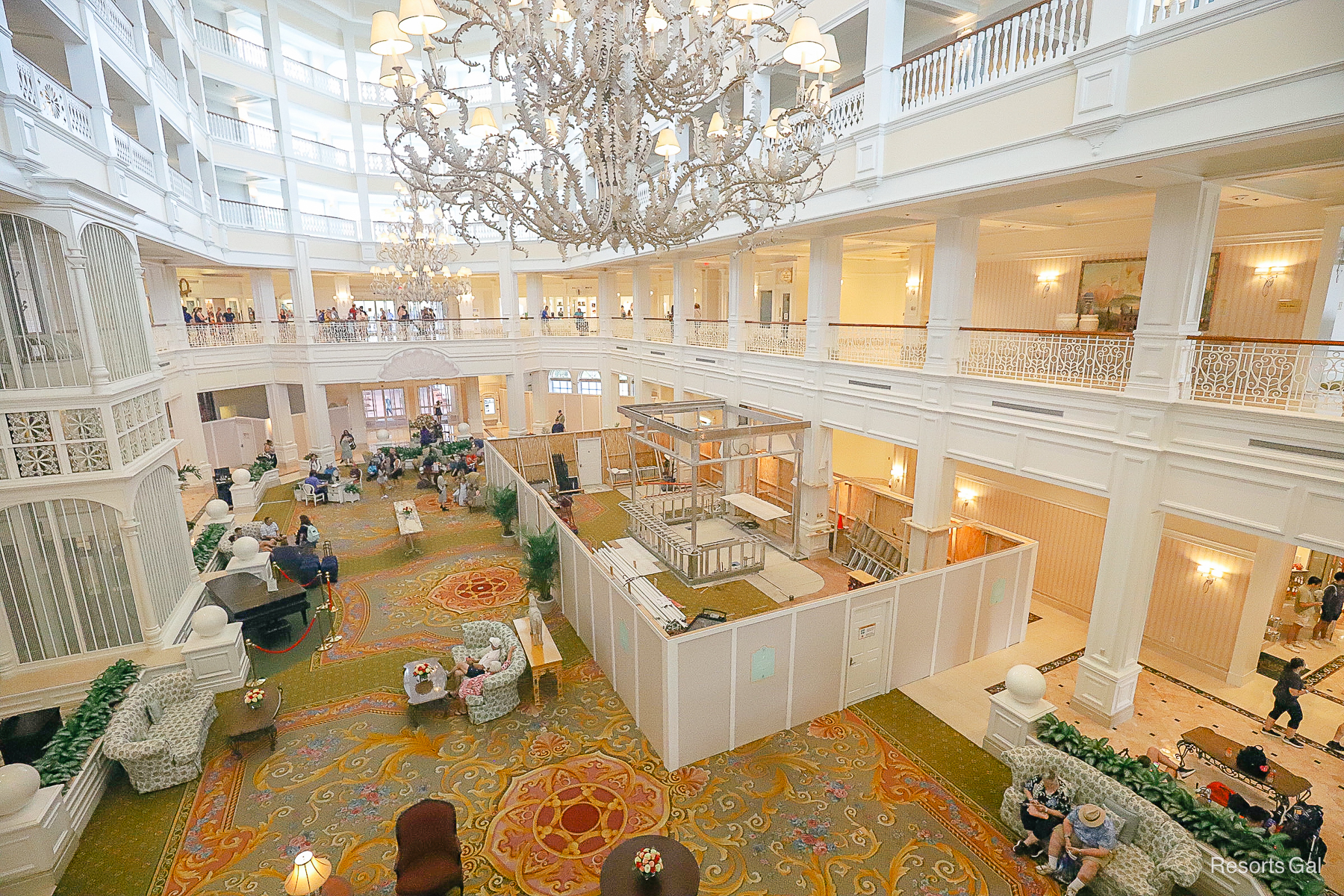 Grand Floridian Lobby Construction Update (Mid-August 2025)