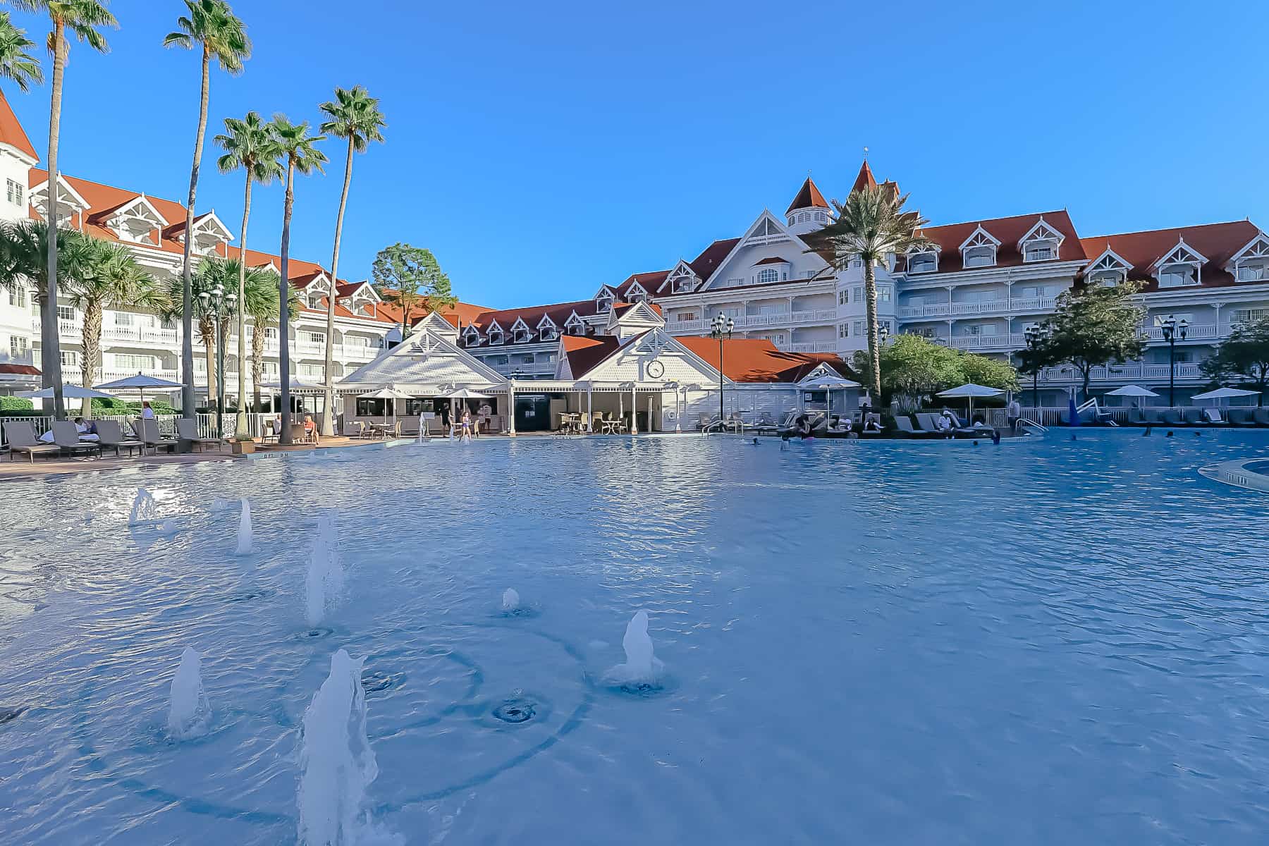 Zero-entry area of the Courtyard Pool