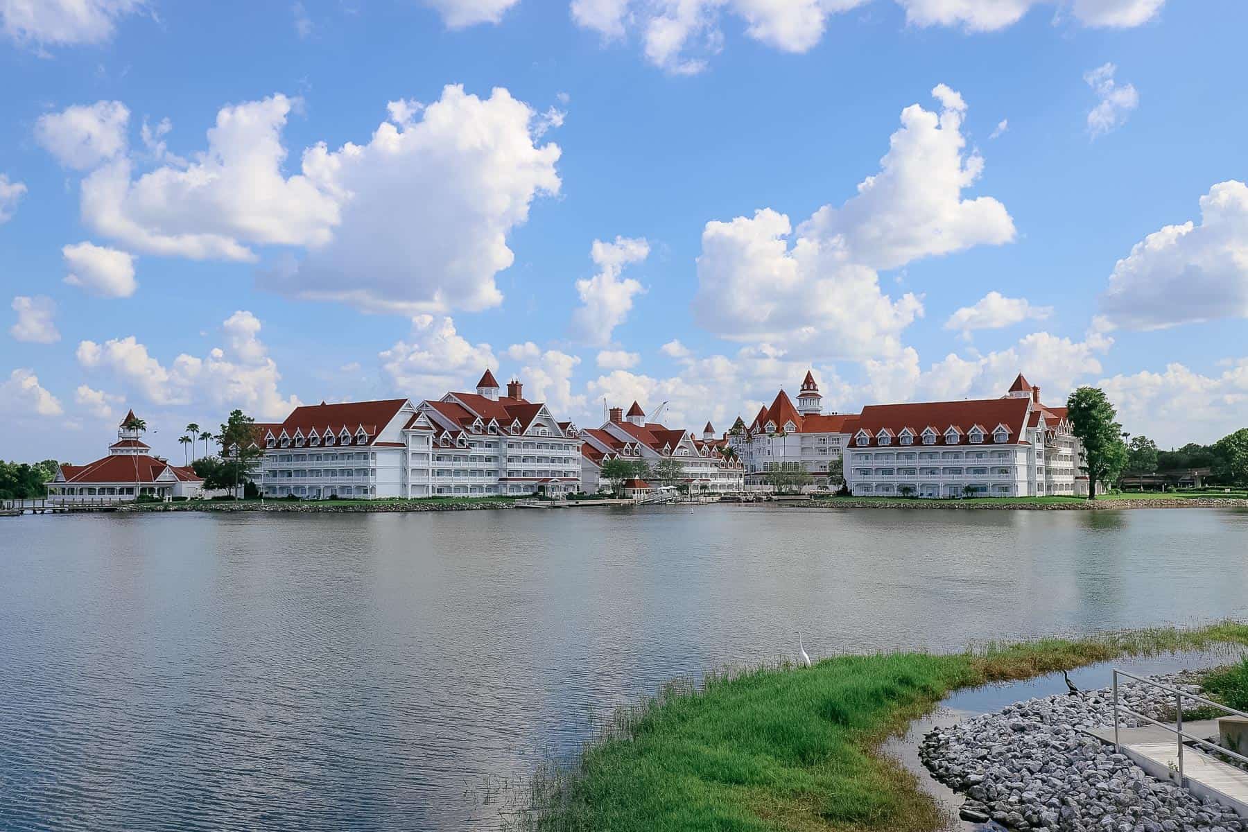 A view of Disney's Grand Floridian with construction work being completed. 