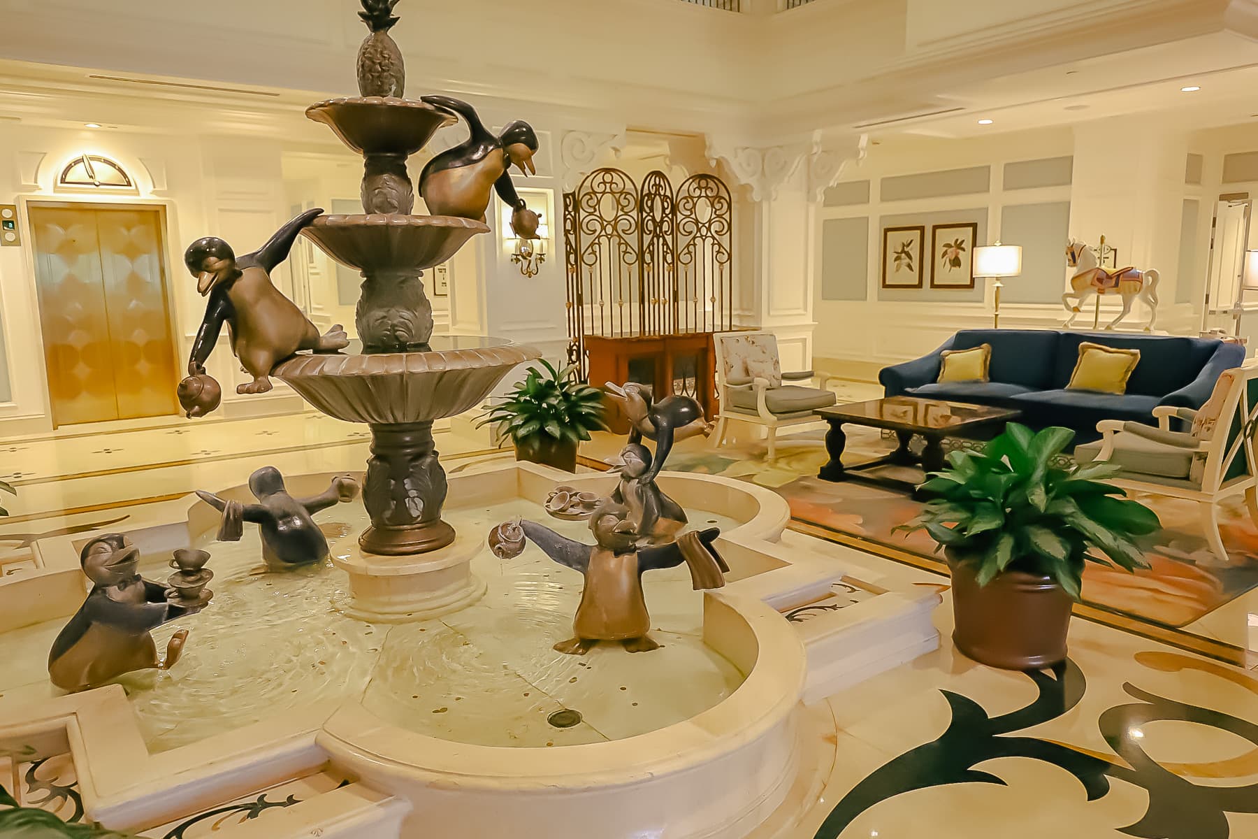 Mary Poppins fountain in the Grand Floridian Villas 