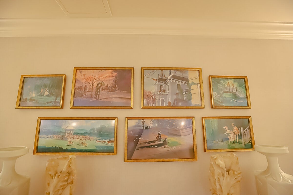 close up of Mary Poppins artwork featured in the Grand Floridian 