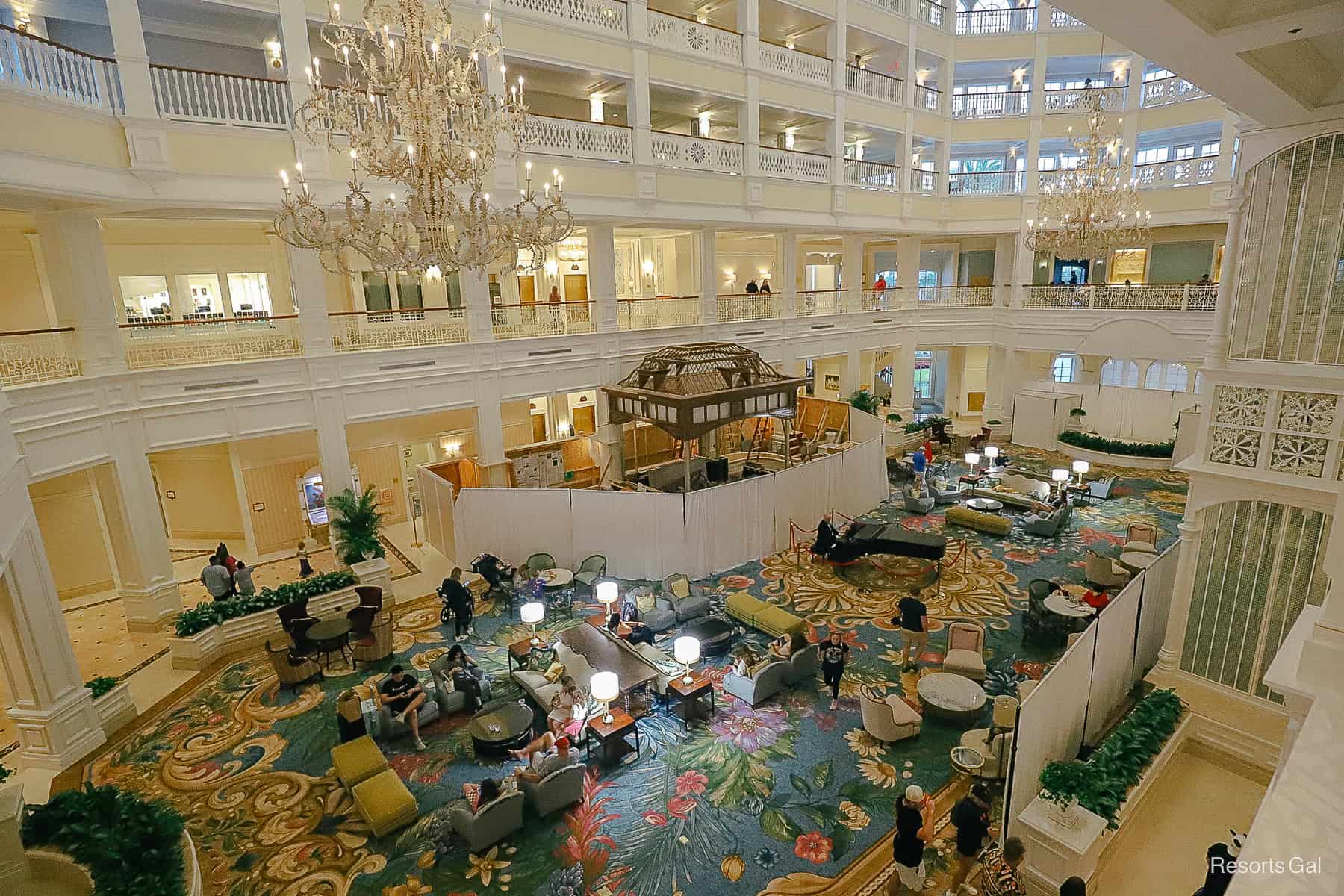 Grand Floridian Lobby Refurbishment: October 2025 Photo Update