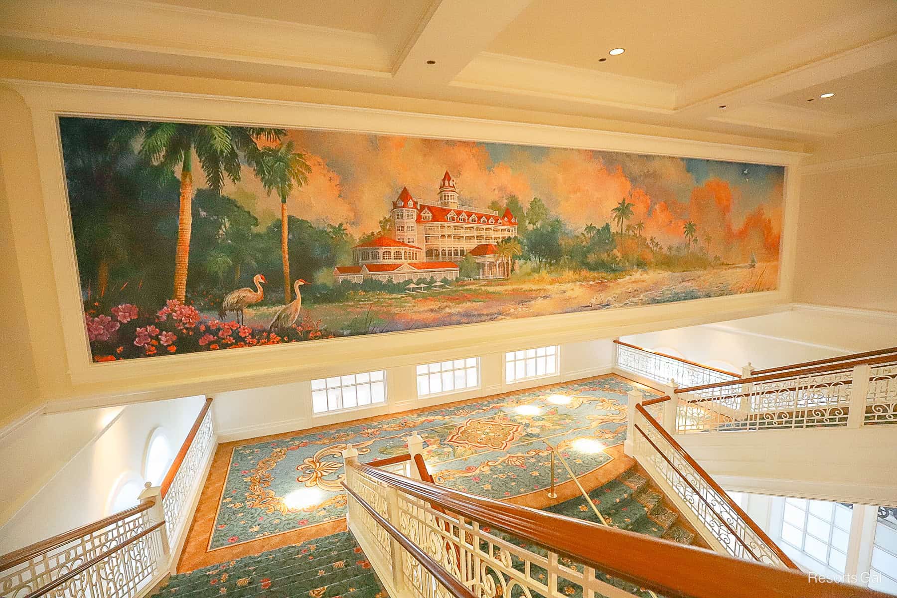 a mural that represents the new look of Disney's Grand Floridian Resort