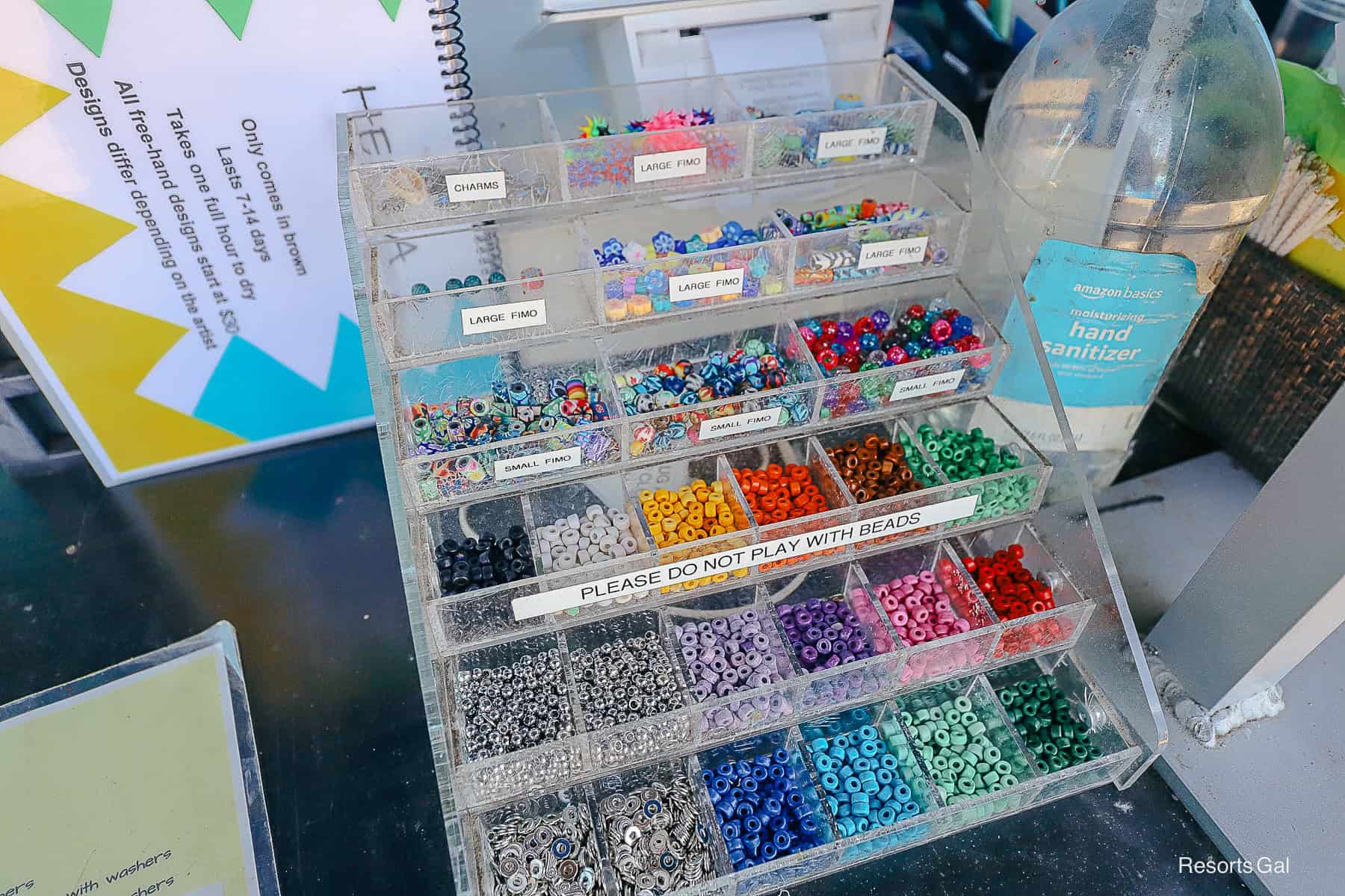 beads on display