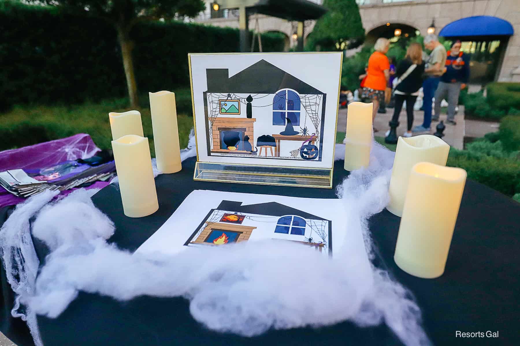 an art activity for Halloween at Disney's Riviera Resort