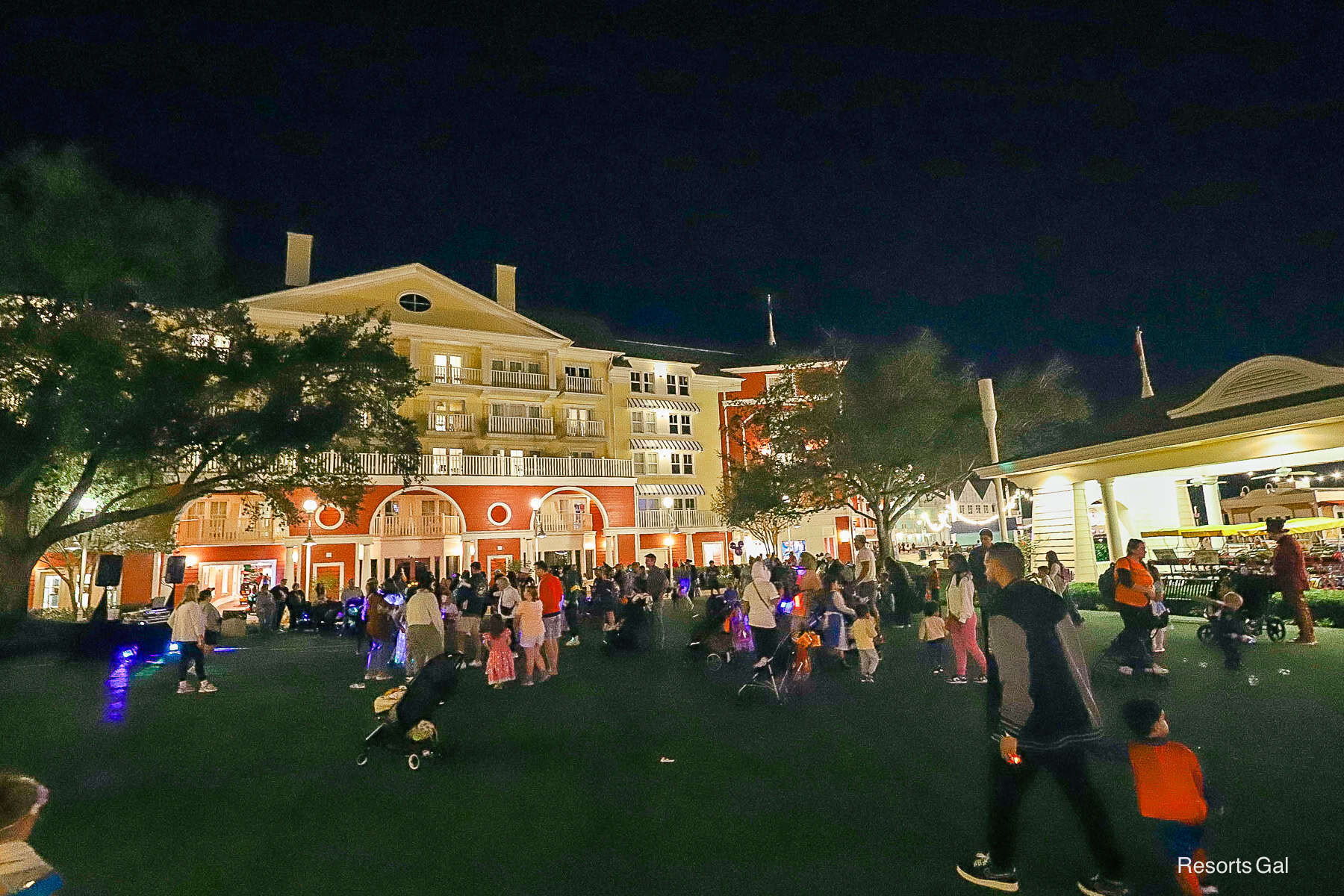 crowds at the BoardWalk on Halloween