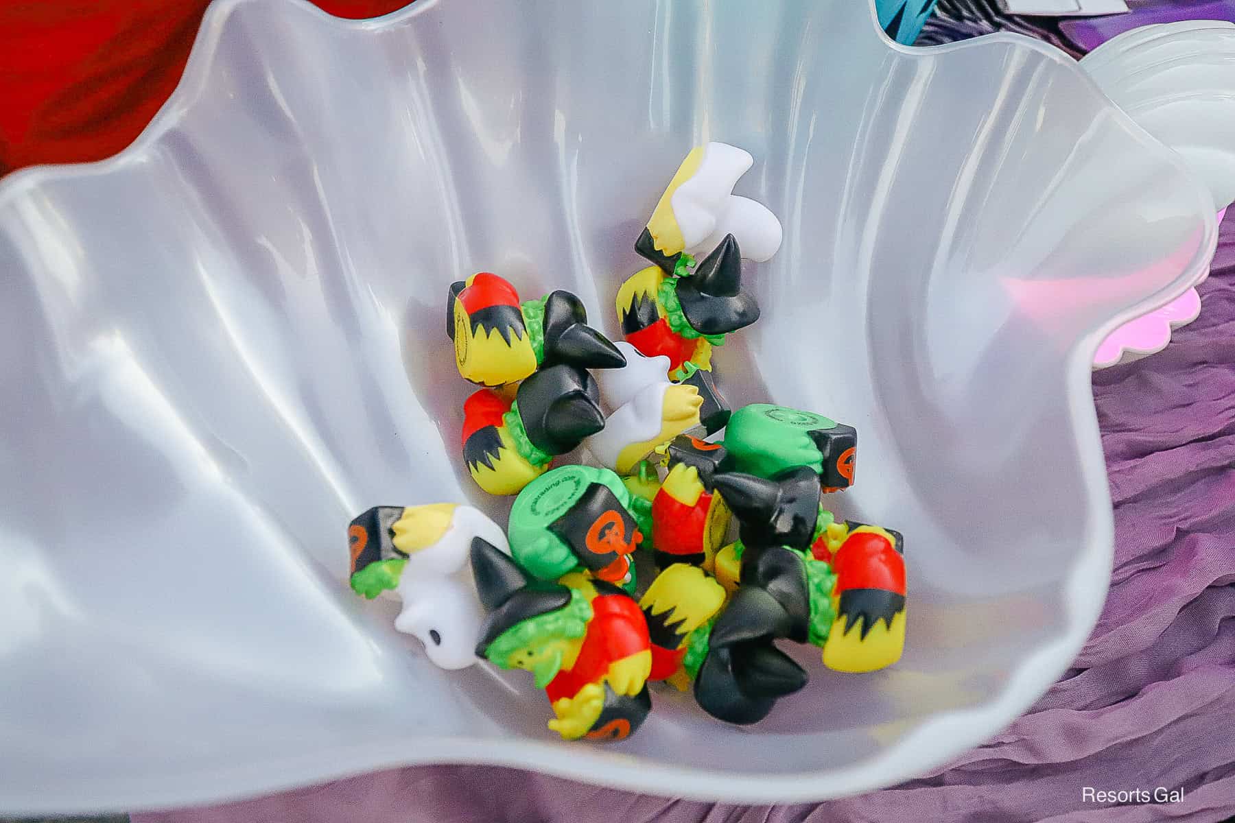small rubber ducks with Halloween themes for resort guests