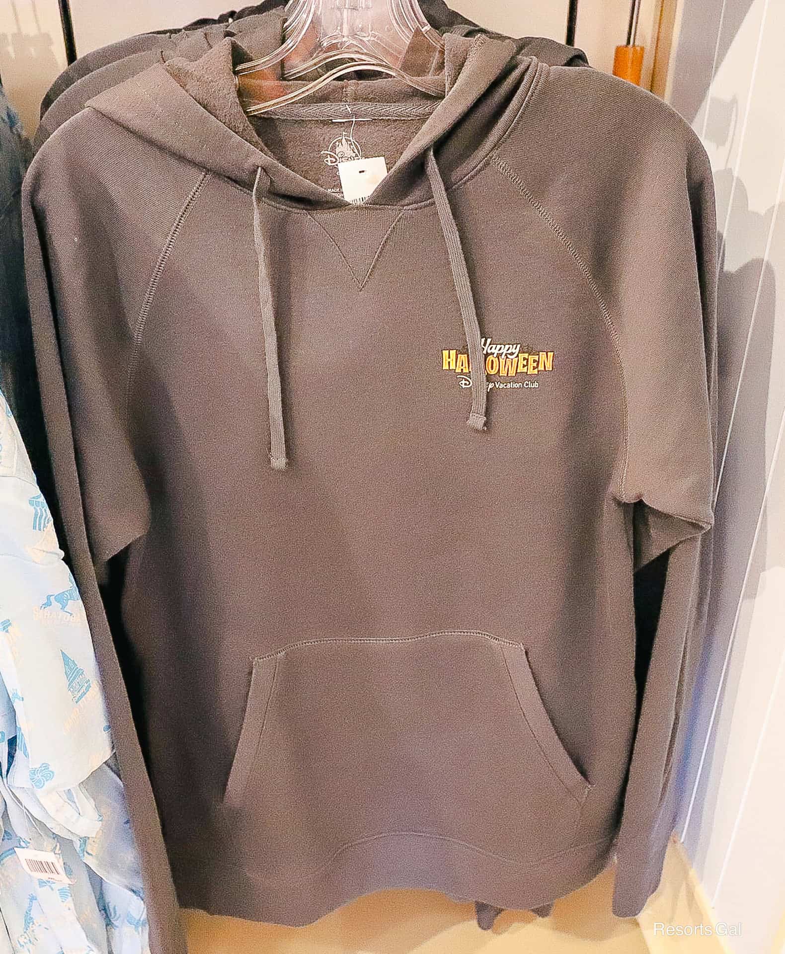 front of the Disney Vacation Club Halloween sweatshirt with logo for 2026