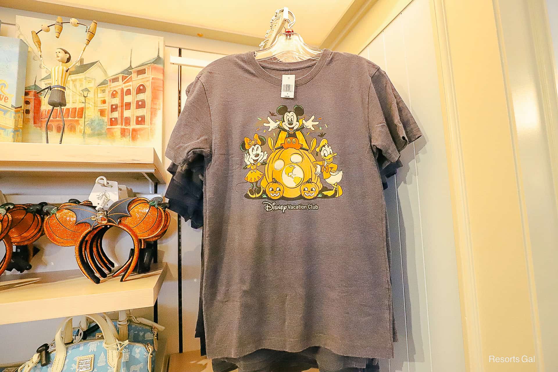 2026 Disney Vacation Club T-Shirt for Halloween with Mickey, Minnie, and Donald
