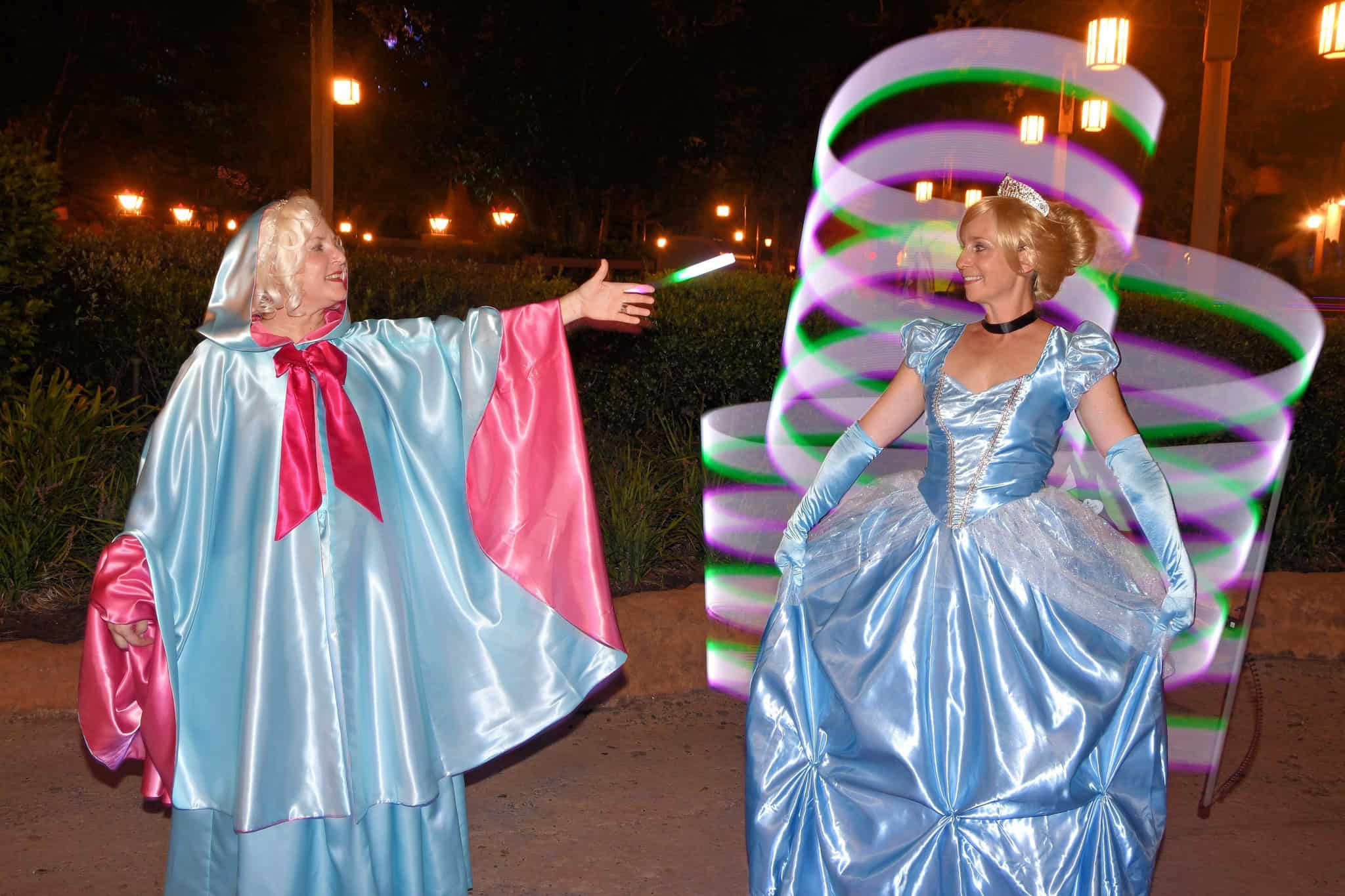 a photo exclusive where you have your picture made and it looks like you're transforming during the Halloween Party 