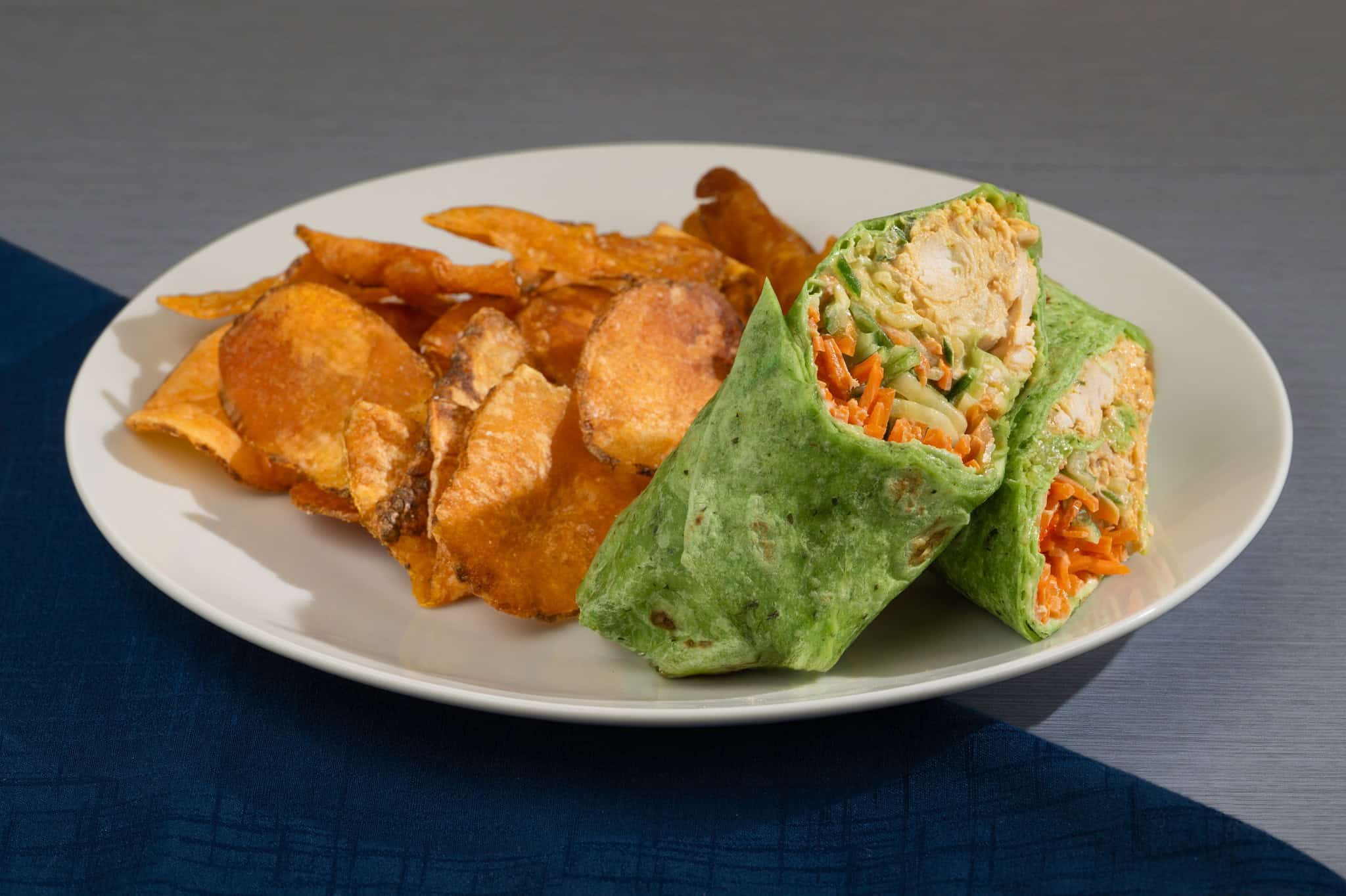a chicken wrap with Harissa