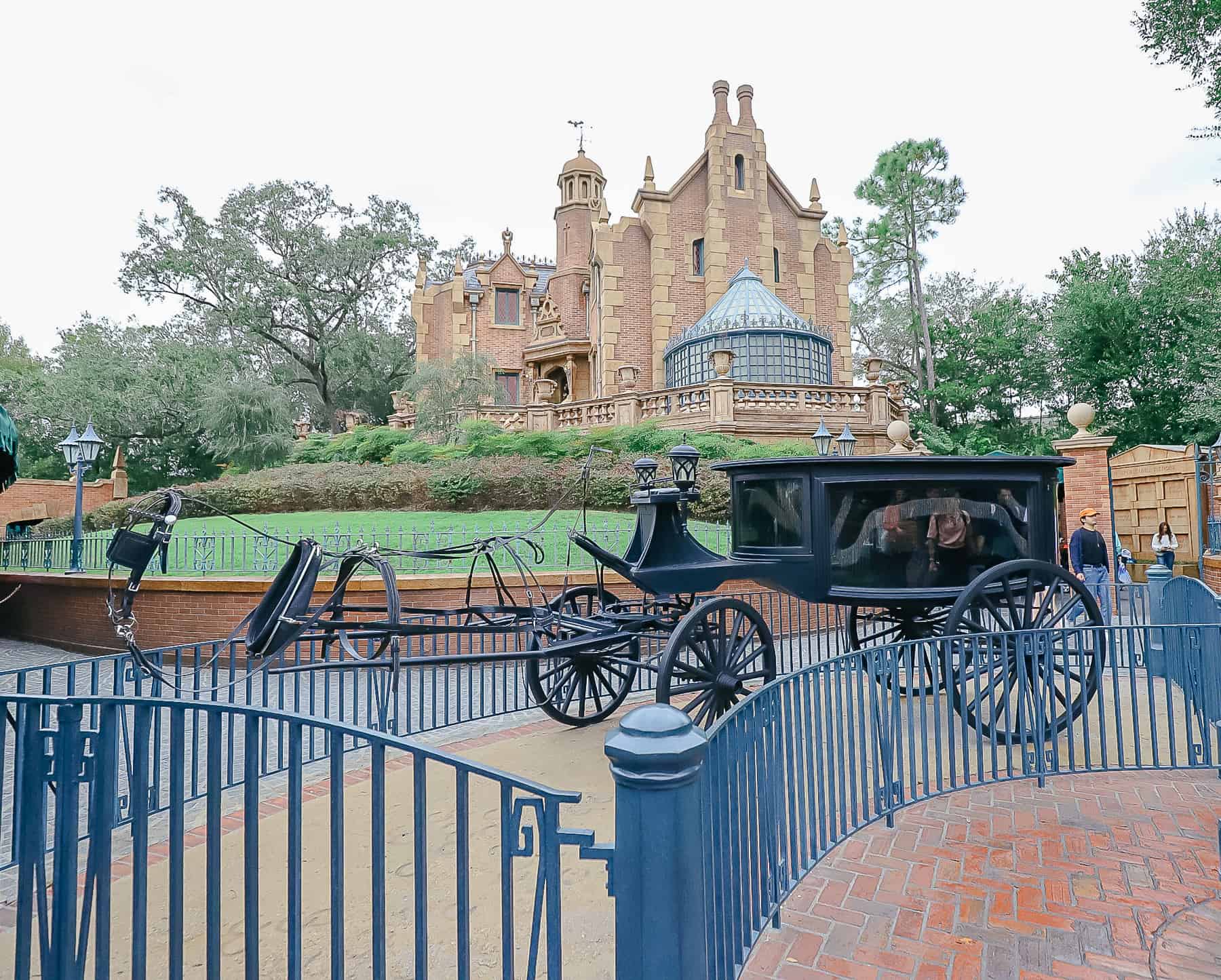 the horseless hearse at Magic Kingdom's Haunted Mansion 