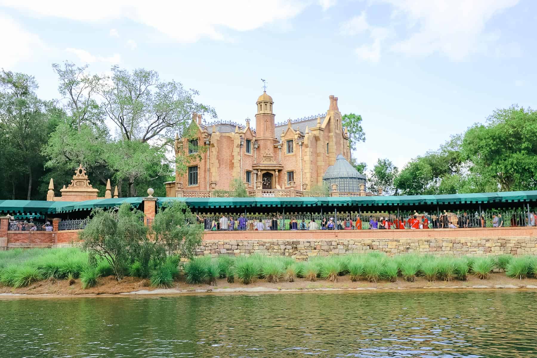 a view of the Haunted Mansion 