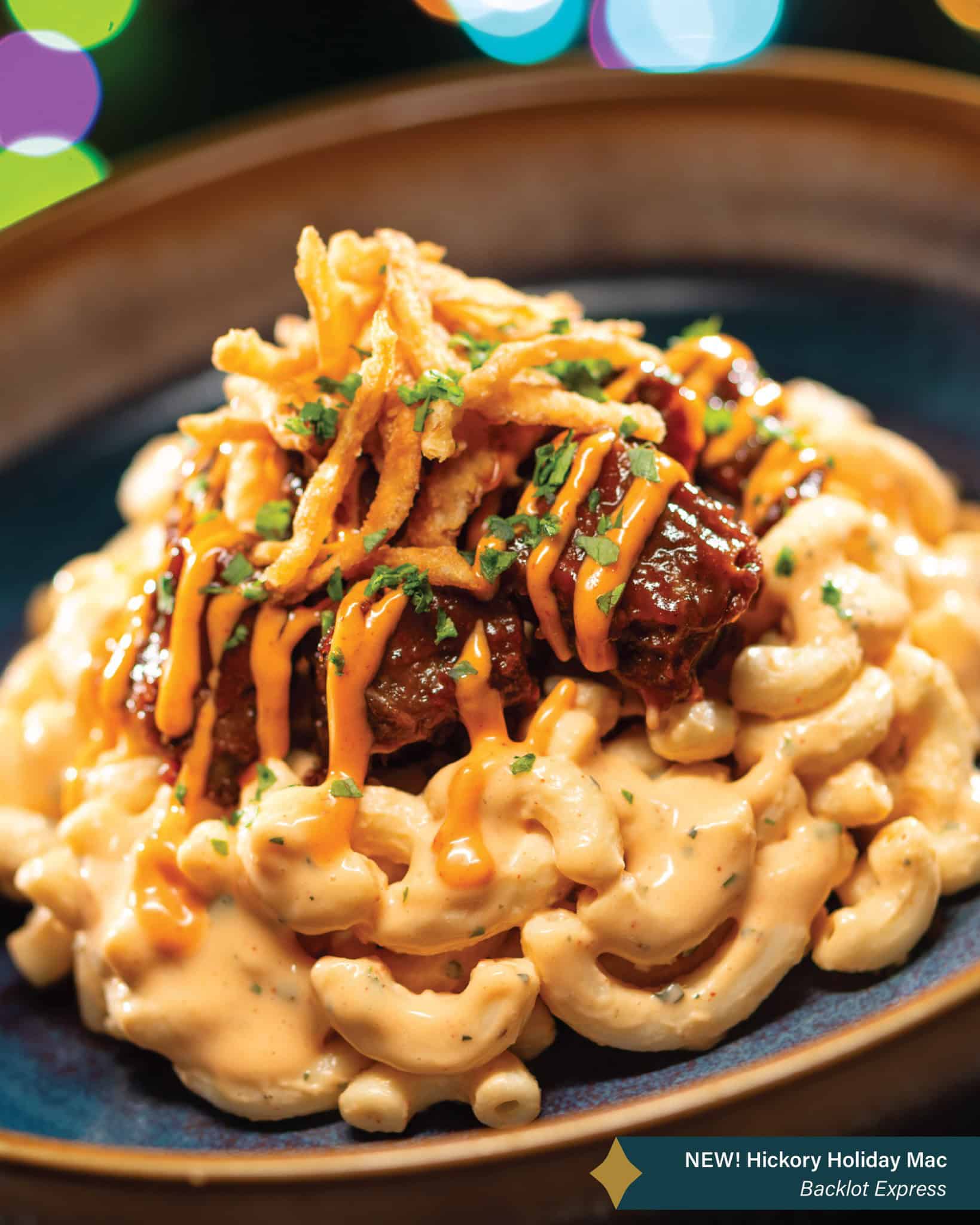 a plate with topped macaroni and cheese
