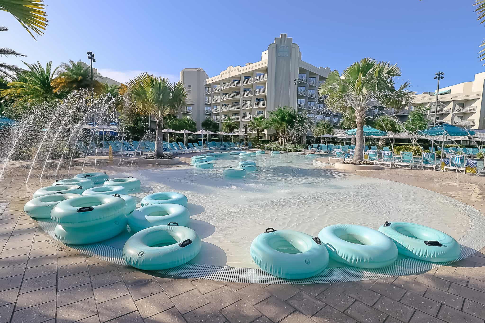 the entrance to the float lagoon at Hilton Buena Vista Palace 