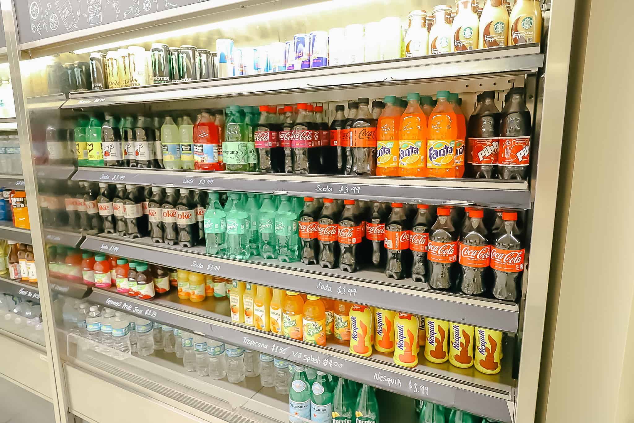 Coca-Cola products, Mr. Pibb, Minute Maid flavored beverages, Gingergale, Sprite, Nes-Quick 