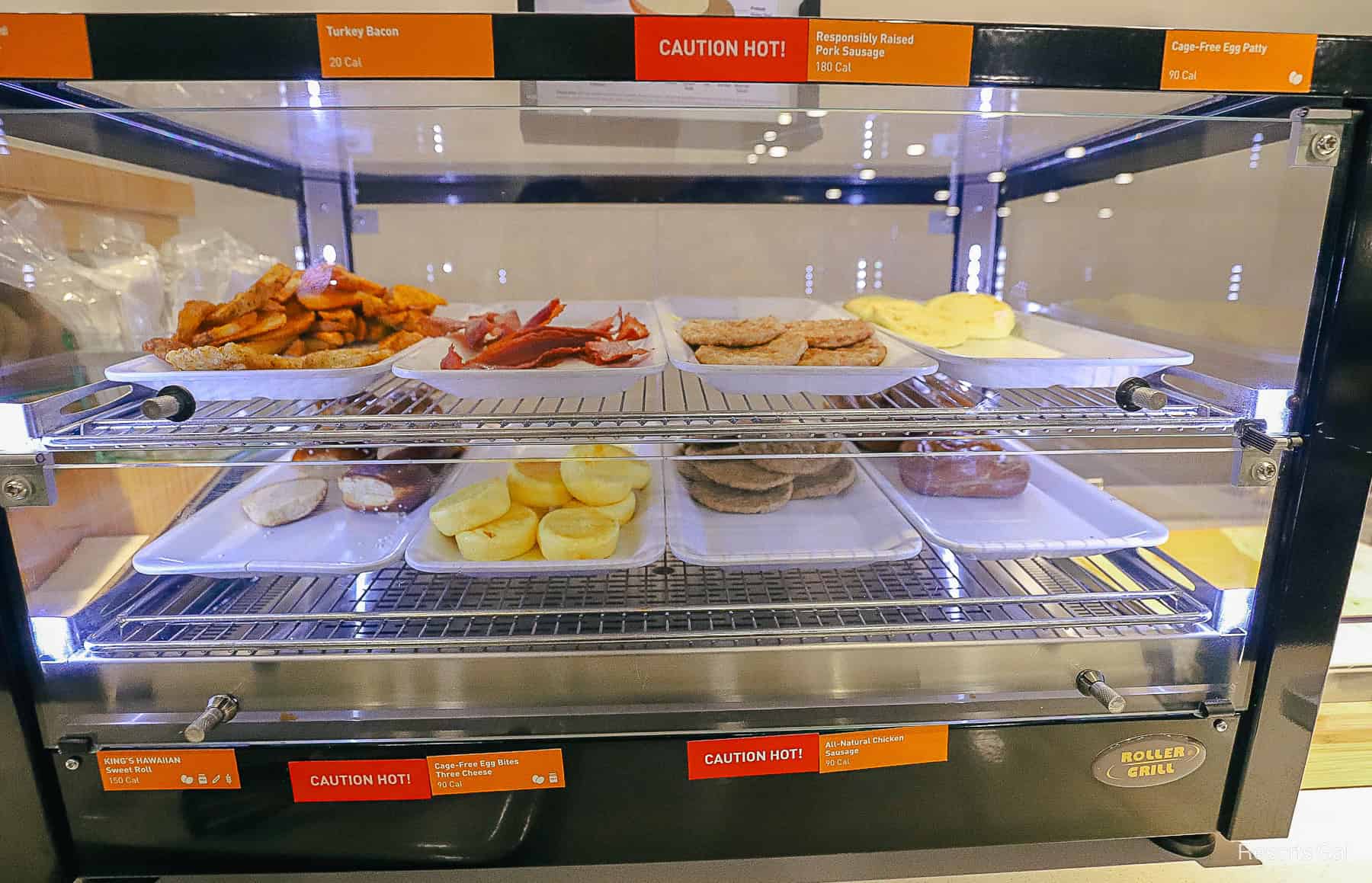 a station with hot breakfast items 