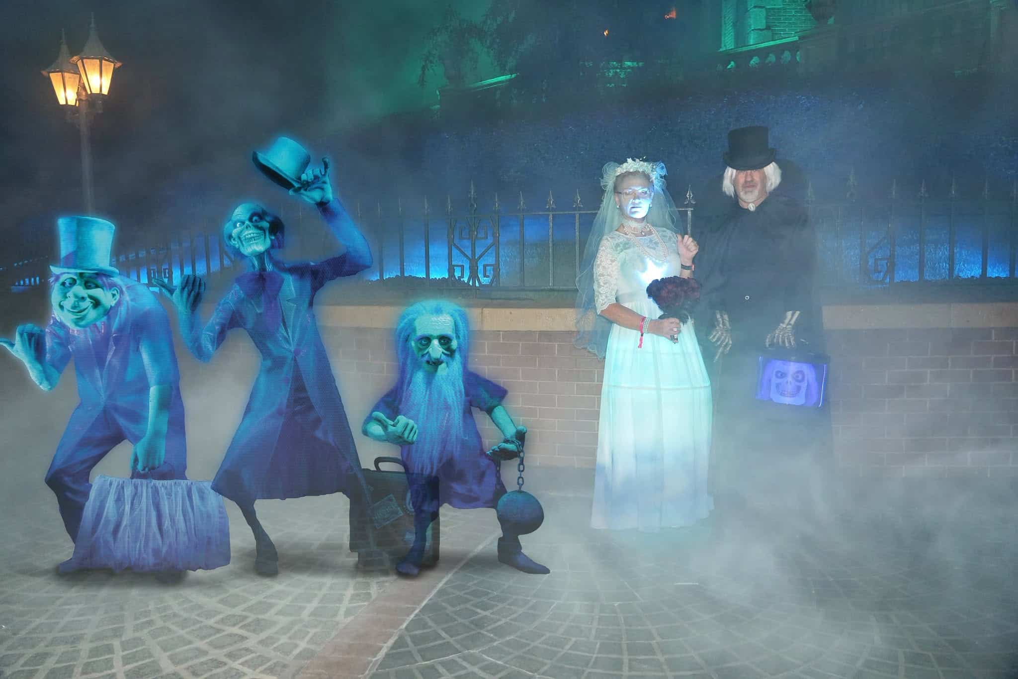 a Magic Shot with the Hitchhiking Ghosts during Mickey's Not So Scary Halloween Party 2026