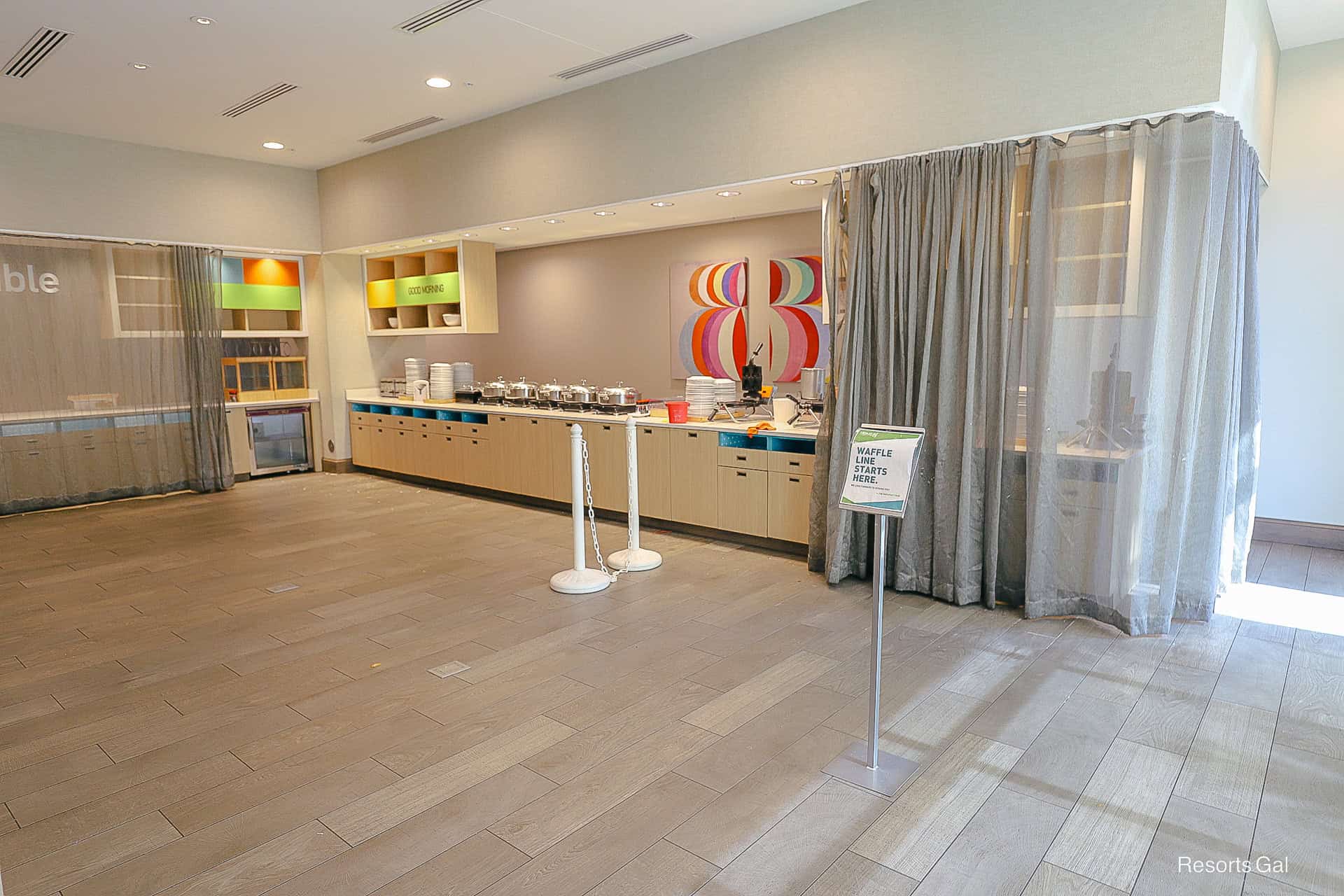 a breakfast bar