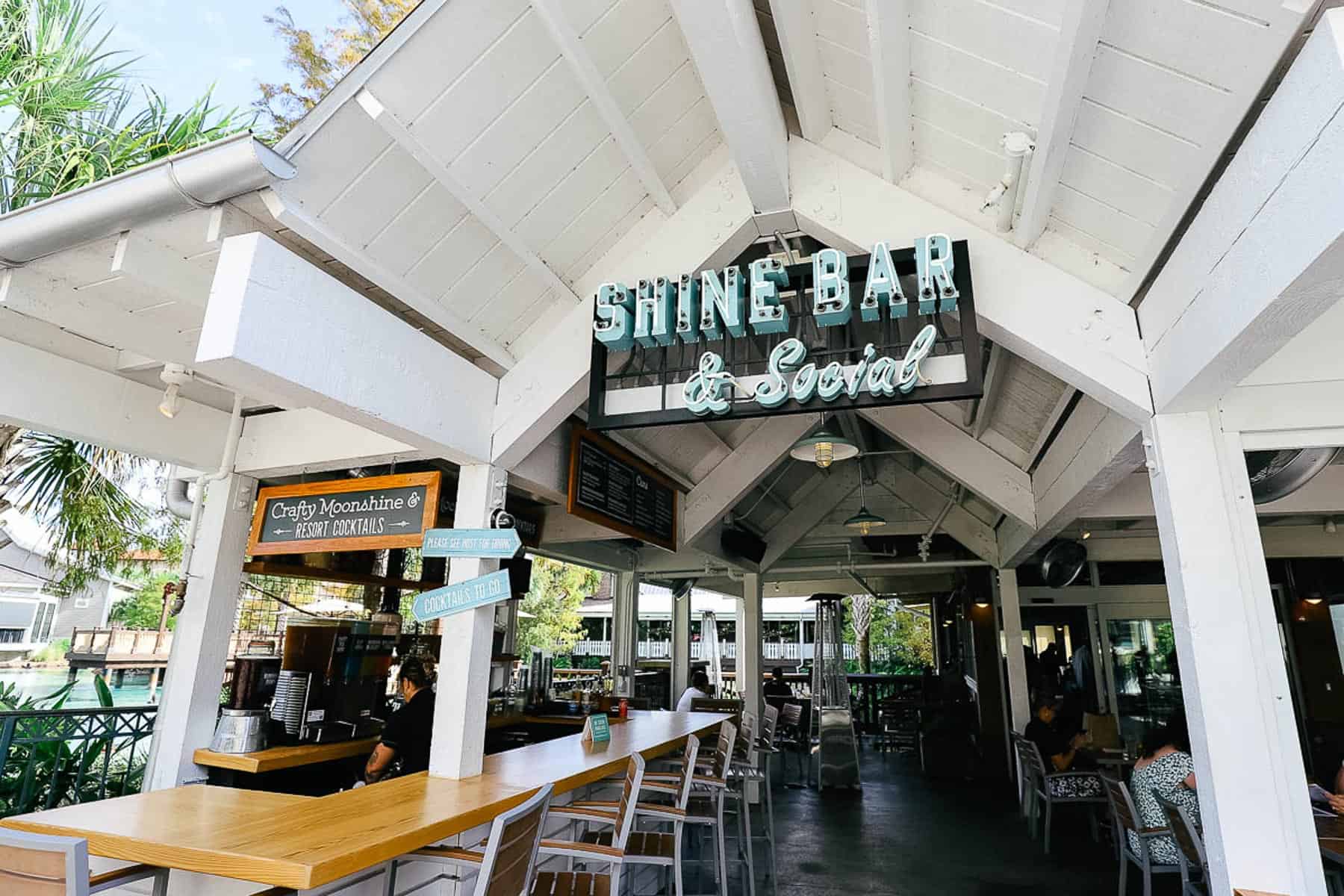 The Shine Bar and Social patio at Homecomin' Disney Springs 