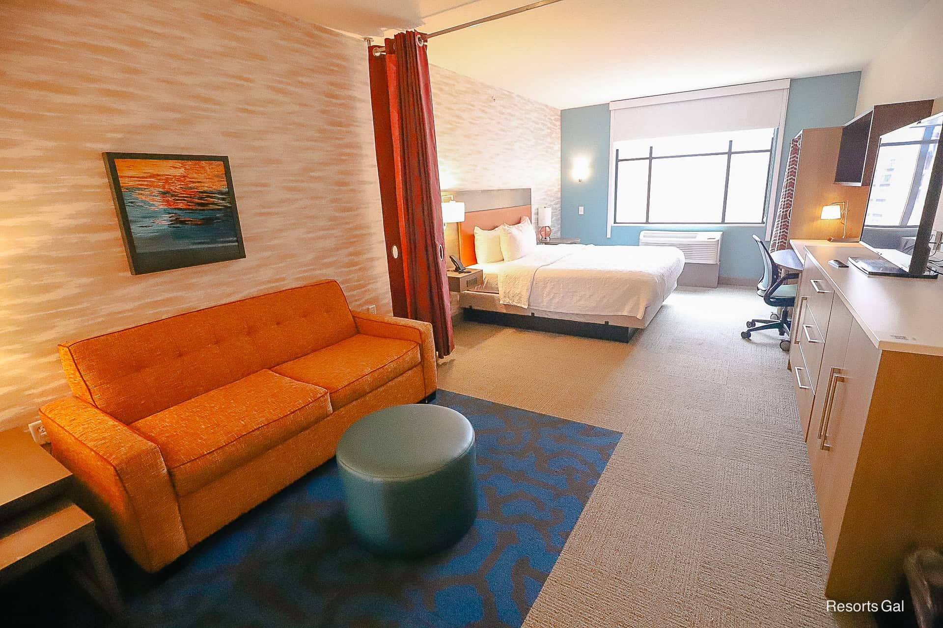 room layout of the HIlton Home2 Suites at Flamingo Crossings