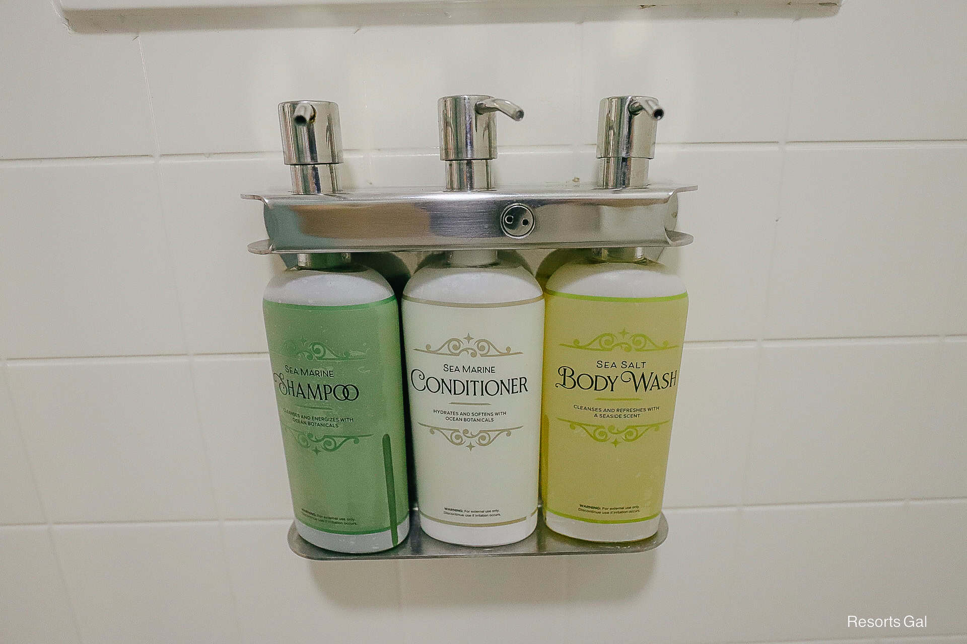 built in toiletries eliminate the need for requesting some items from housekeeping at Disney World 
