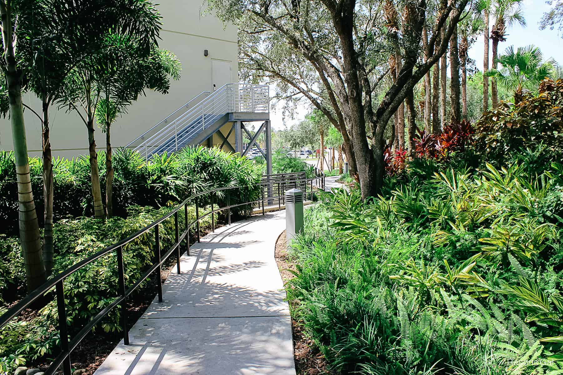 walkway to the parking lot at the Hyatt Regency Grand Cypress 