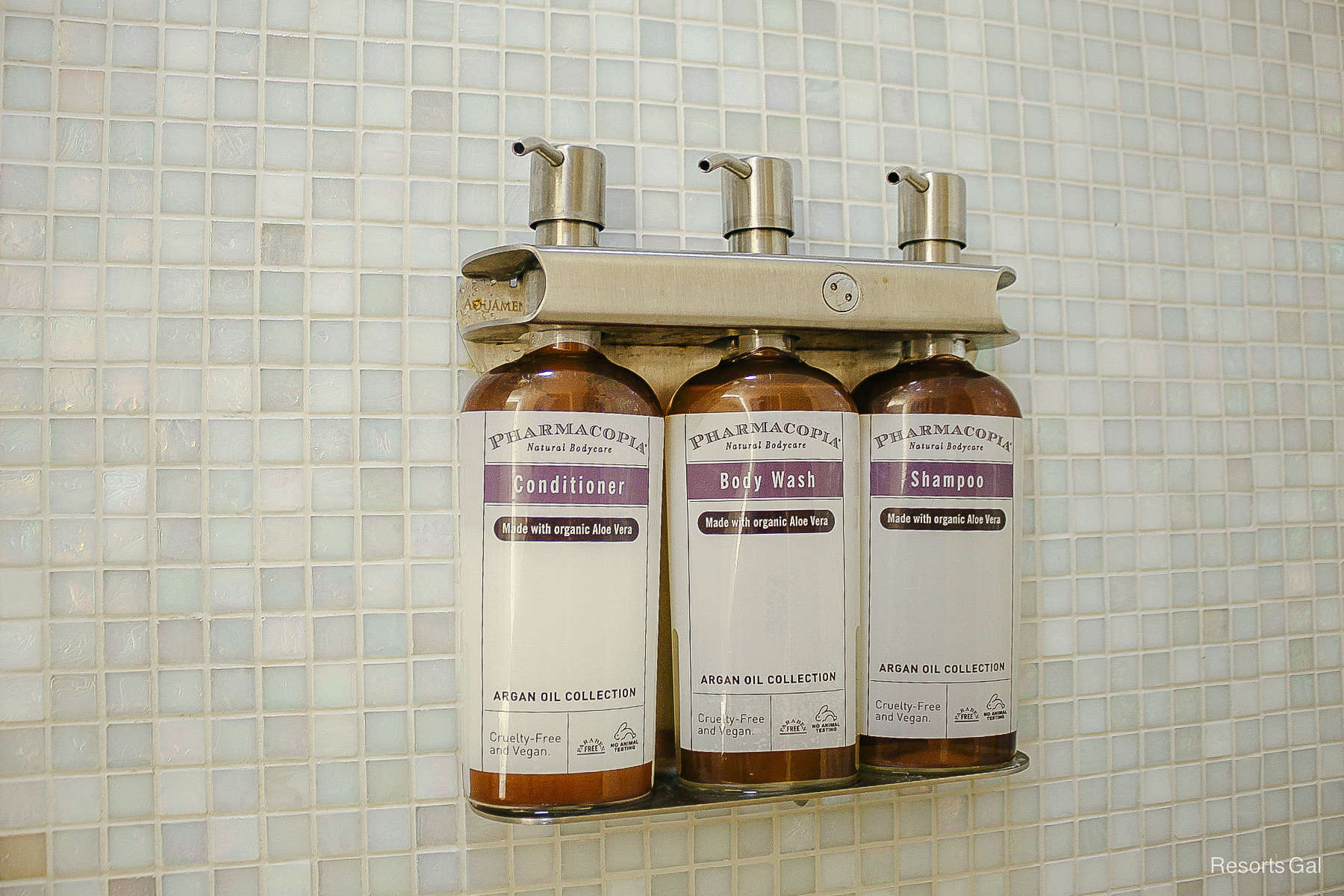 built-in body wash, shampoo, and conditioner