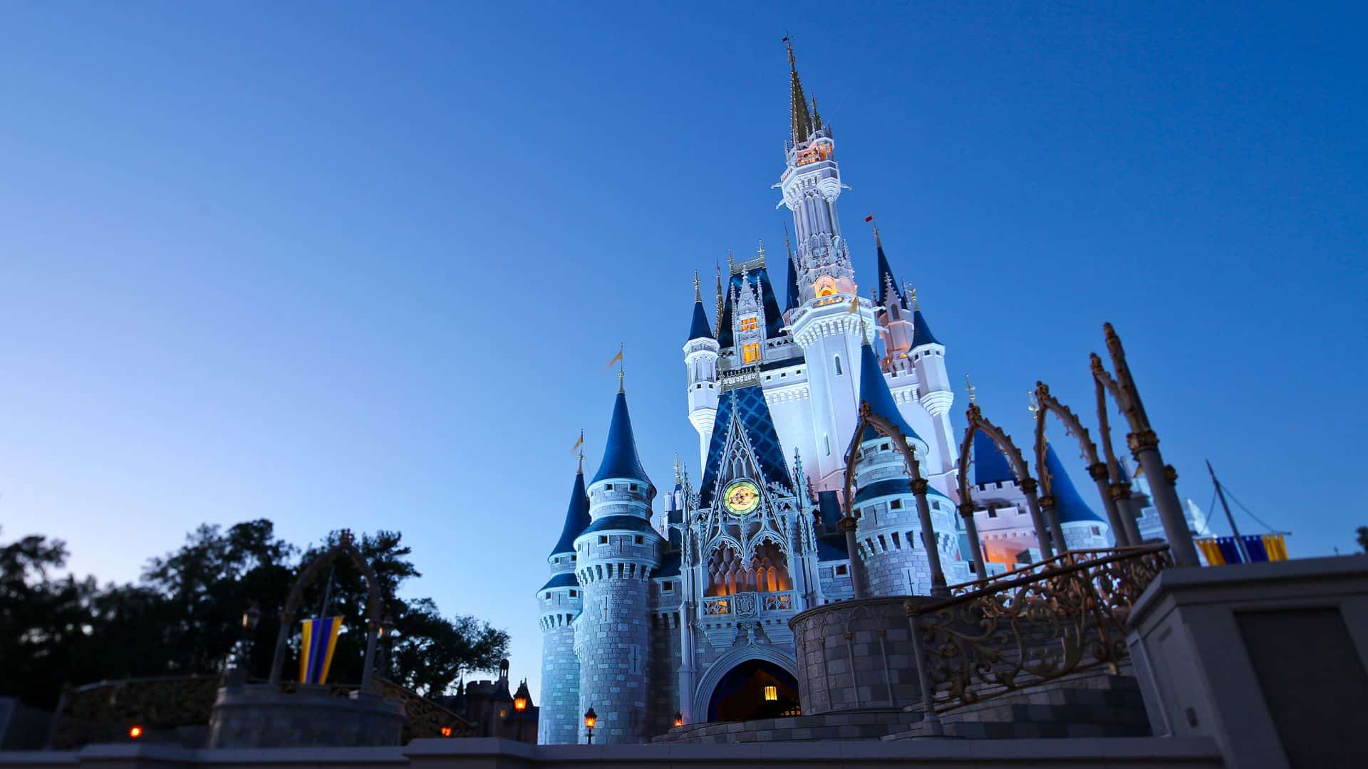 Cinderella Castle at twilight
