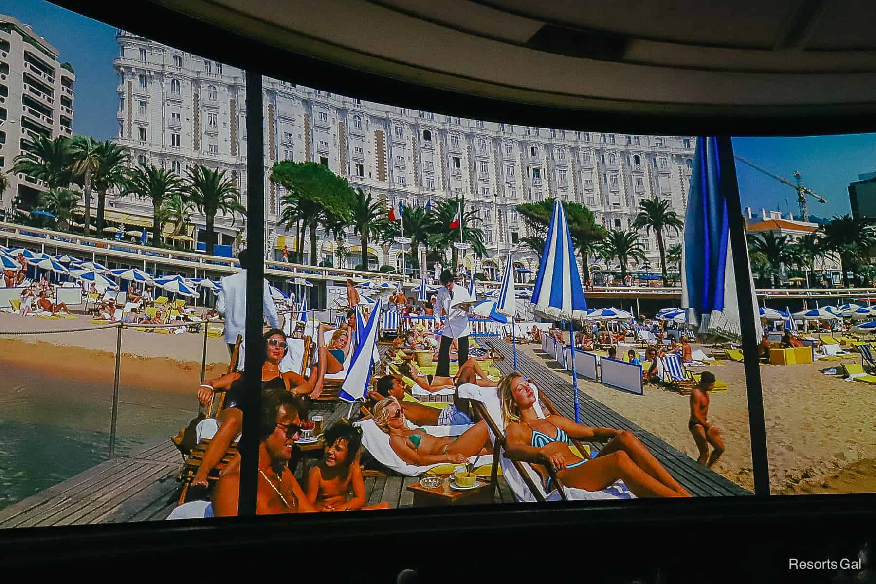 people on the beach in Cannes 