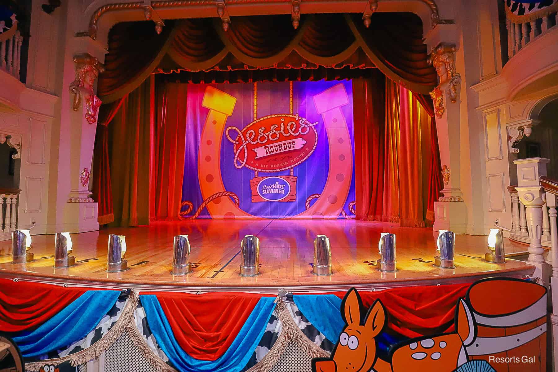 the stage set for Jessie's Roundup during Cool Kids' Summer 