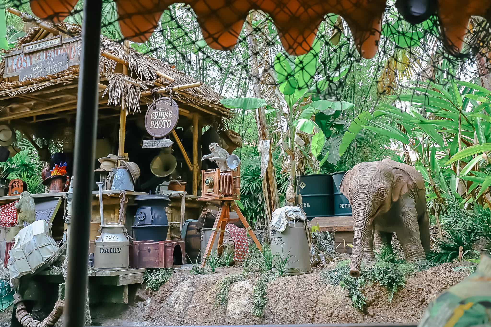final scene of the Jungle Cruise with a baby elephant 