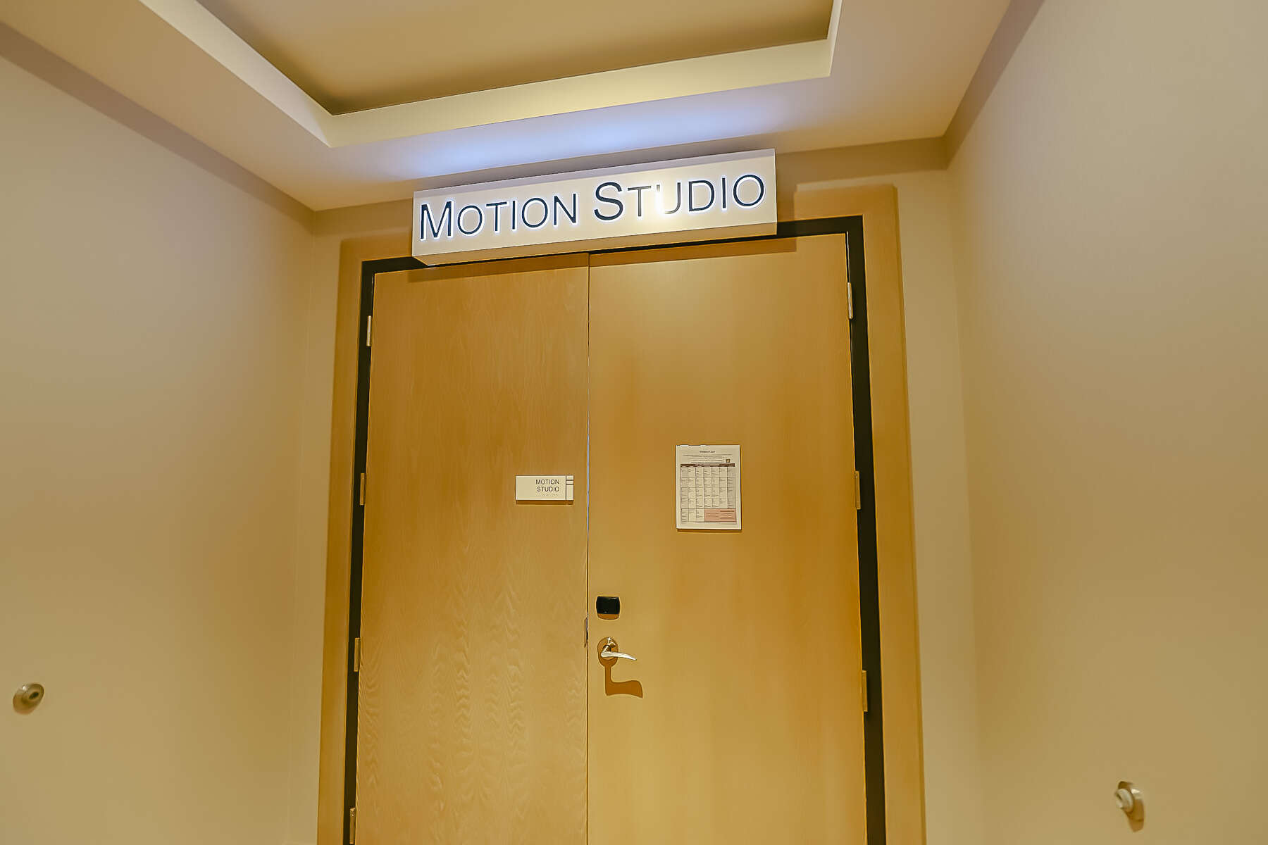 entrance to the Motion Studio at JW Marriott Bonnet Creek 