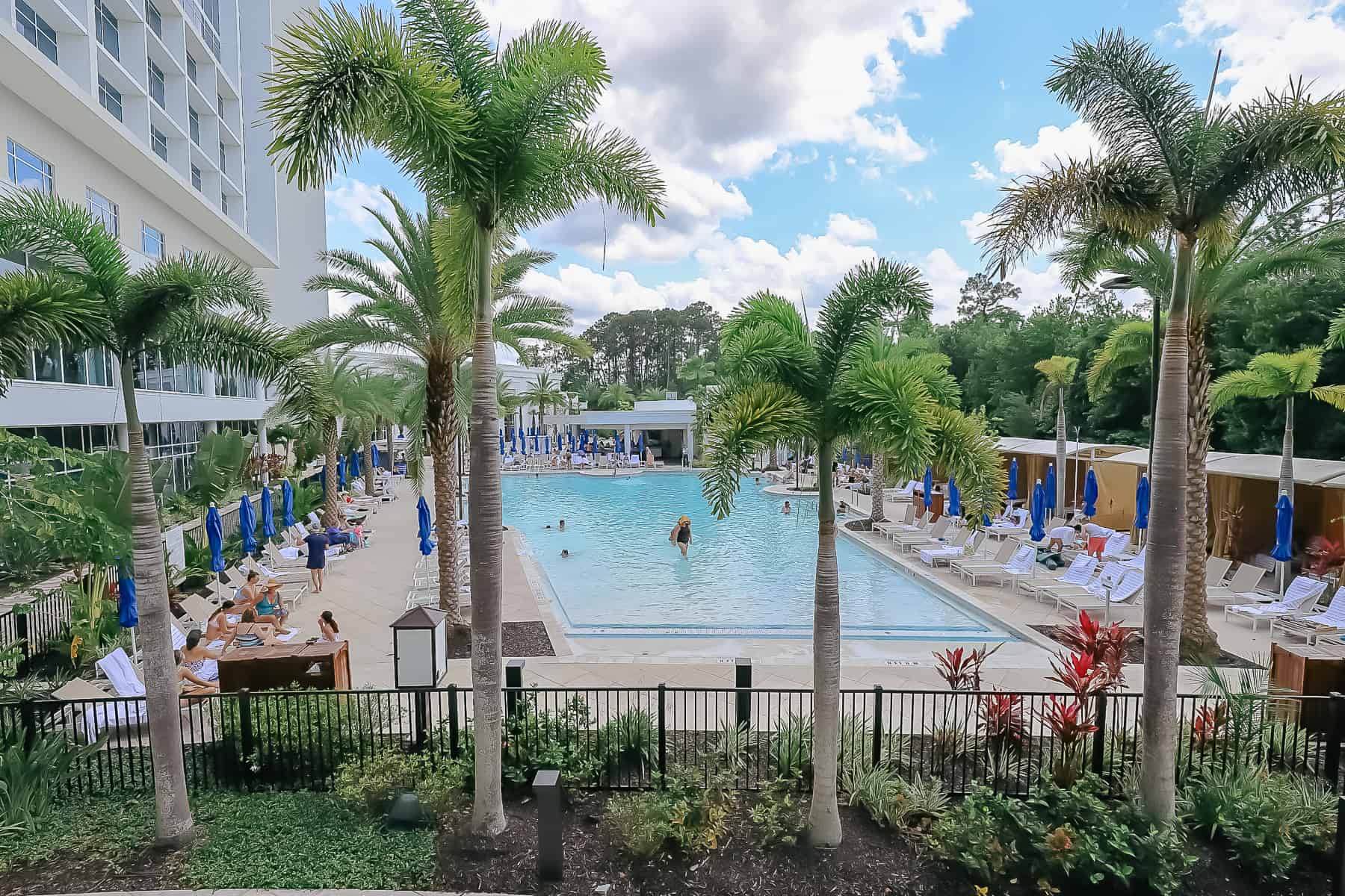 view of pool at JW Marriott Bonnet Creek from the stairs 