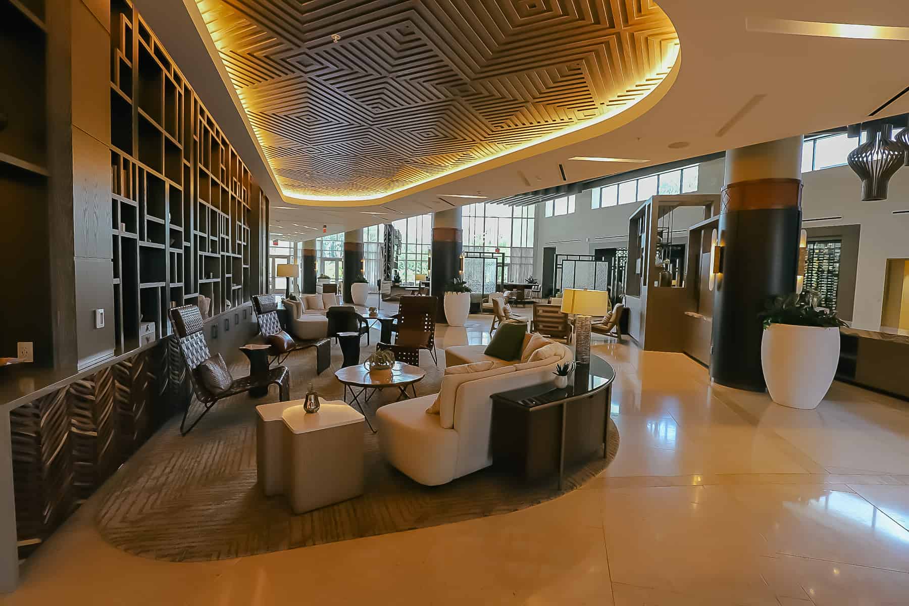 large seating area in the lobby with multiple seating arrangements 