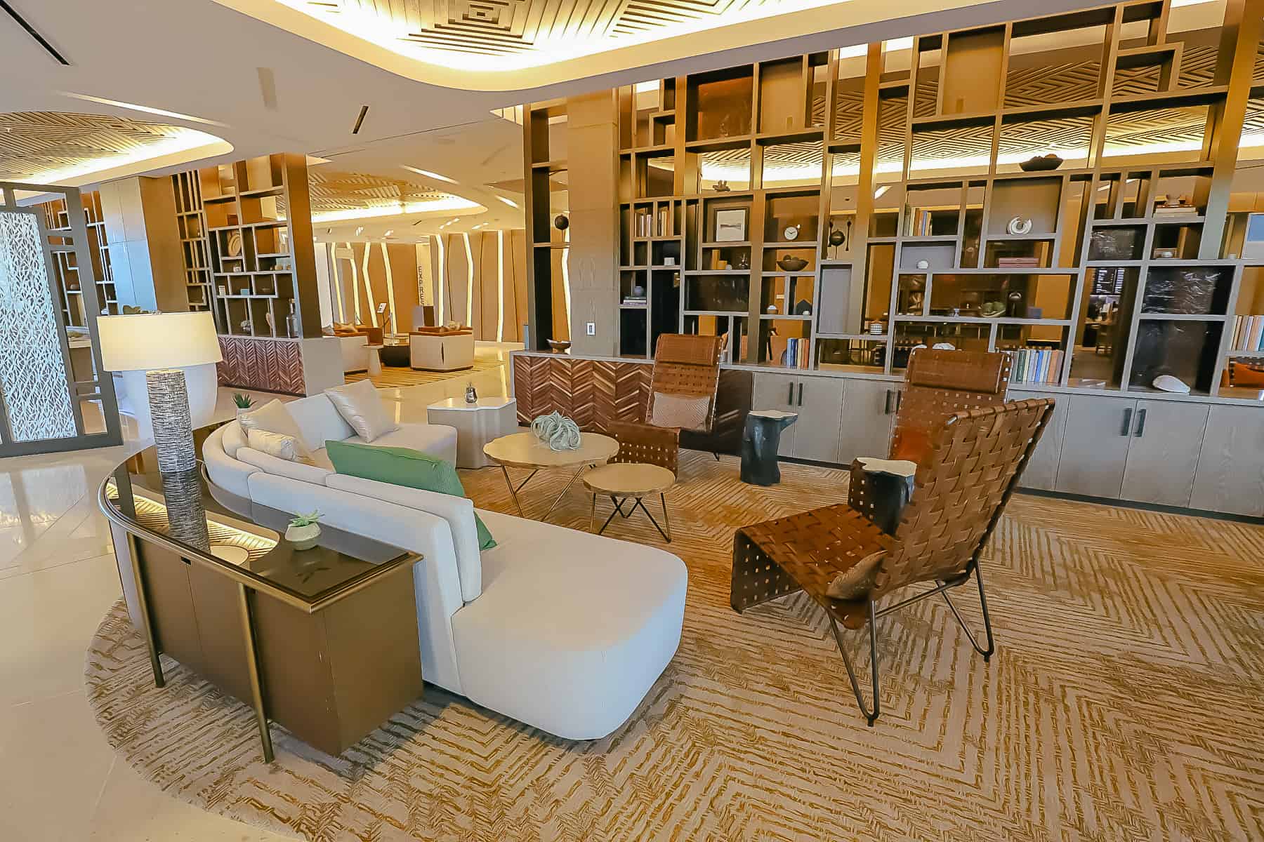 hotel lobby with sofas and chairs 