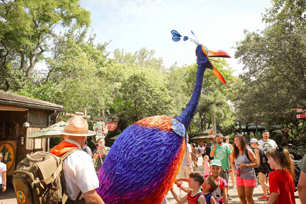 Kevin meeting guests on Discovery Island. 