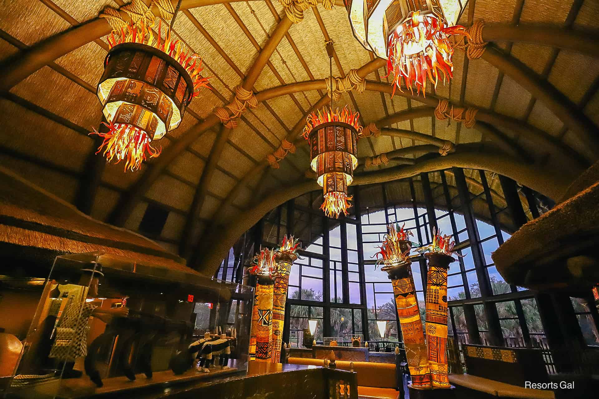 a closeup of the Kidani Village lobby 